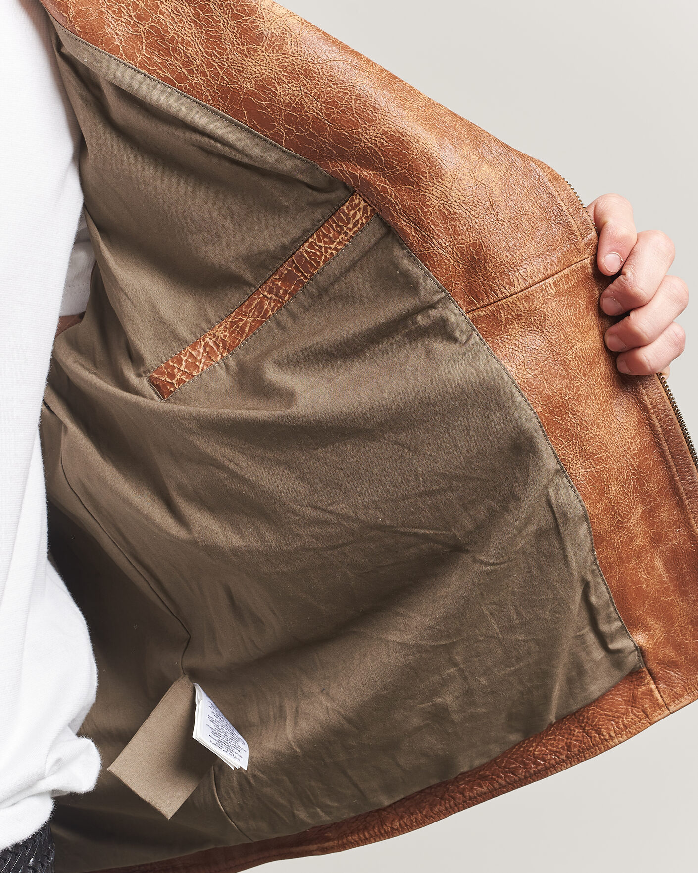 Uomini | Giacche | Polo Ralph Lauren | Cow Leather Moto Jacket Brown