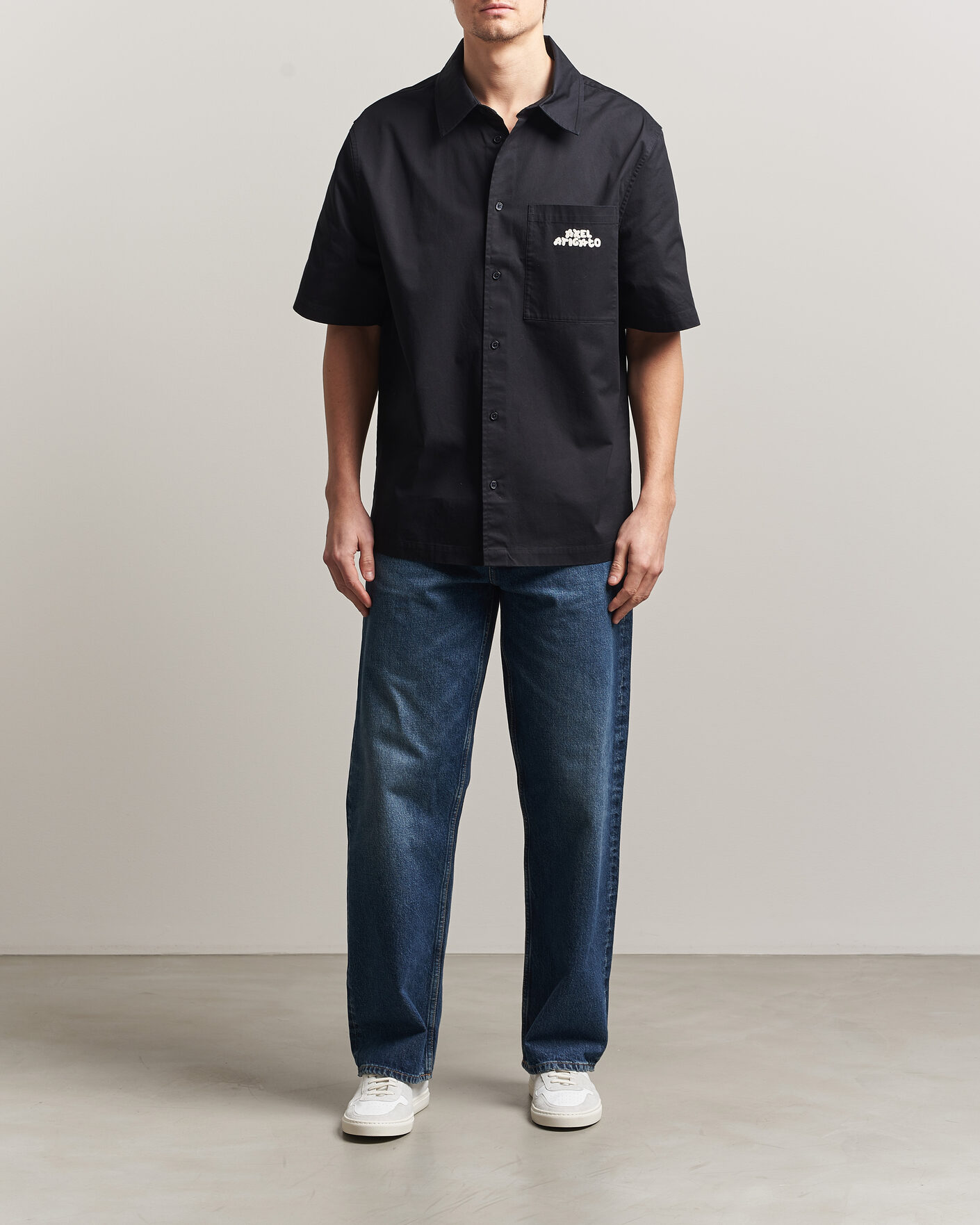 Uomini | Camicie | Axel Arigato | Drew Short Sleeve Shirt Black