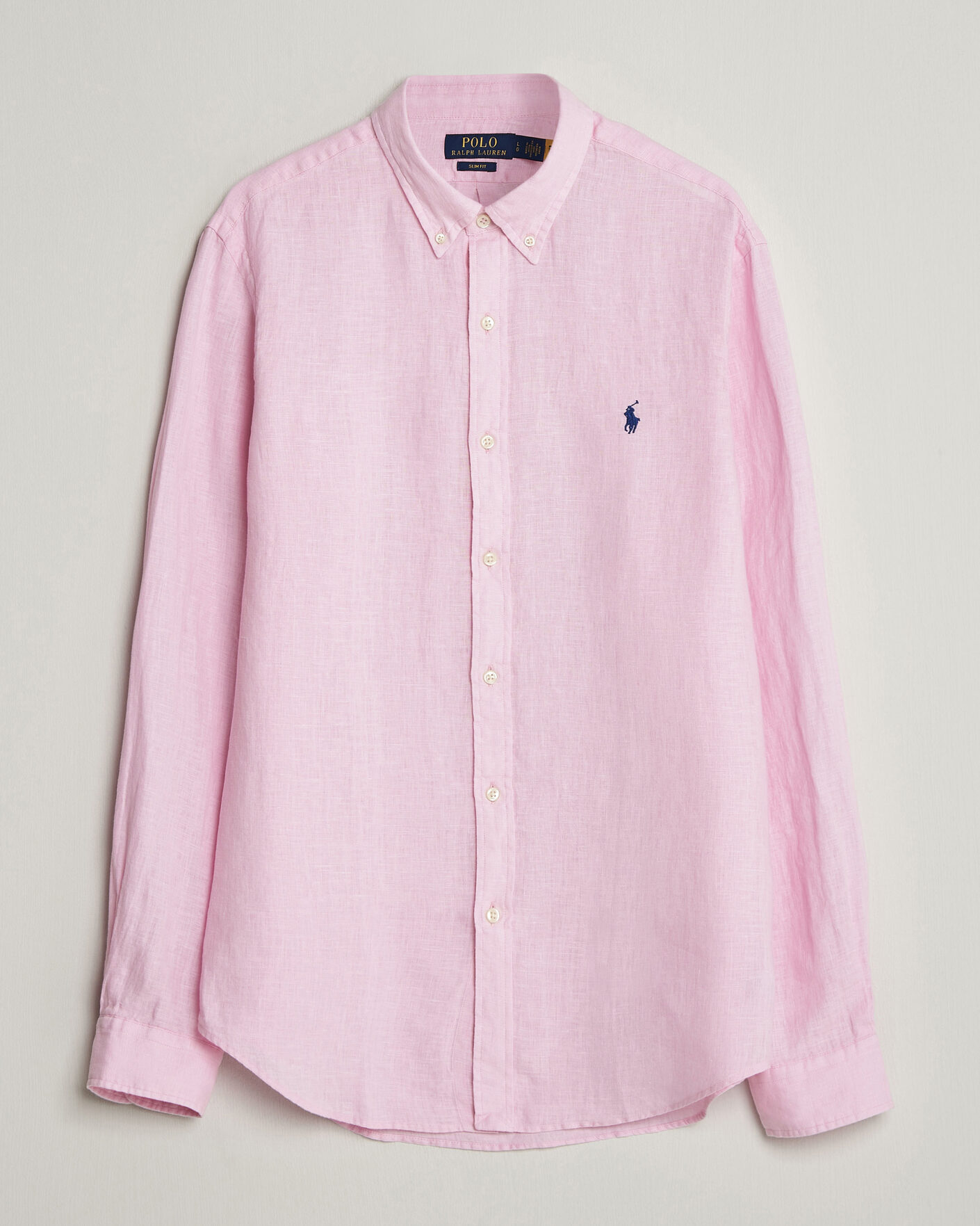 Uomini | Camicie | Polo Ralph Lauren | Slim Fit Linen Shirt Carmel Pink