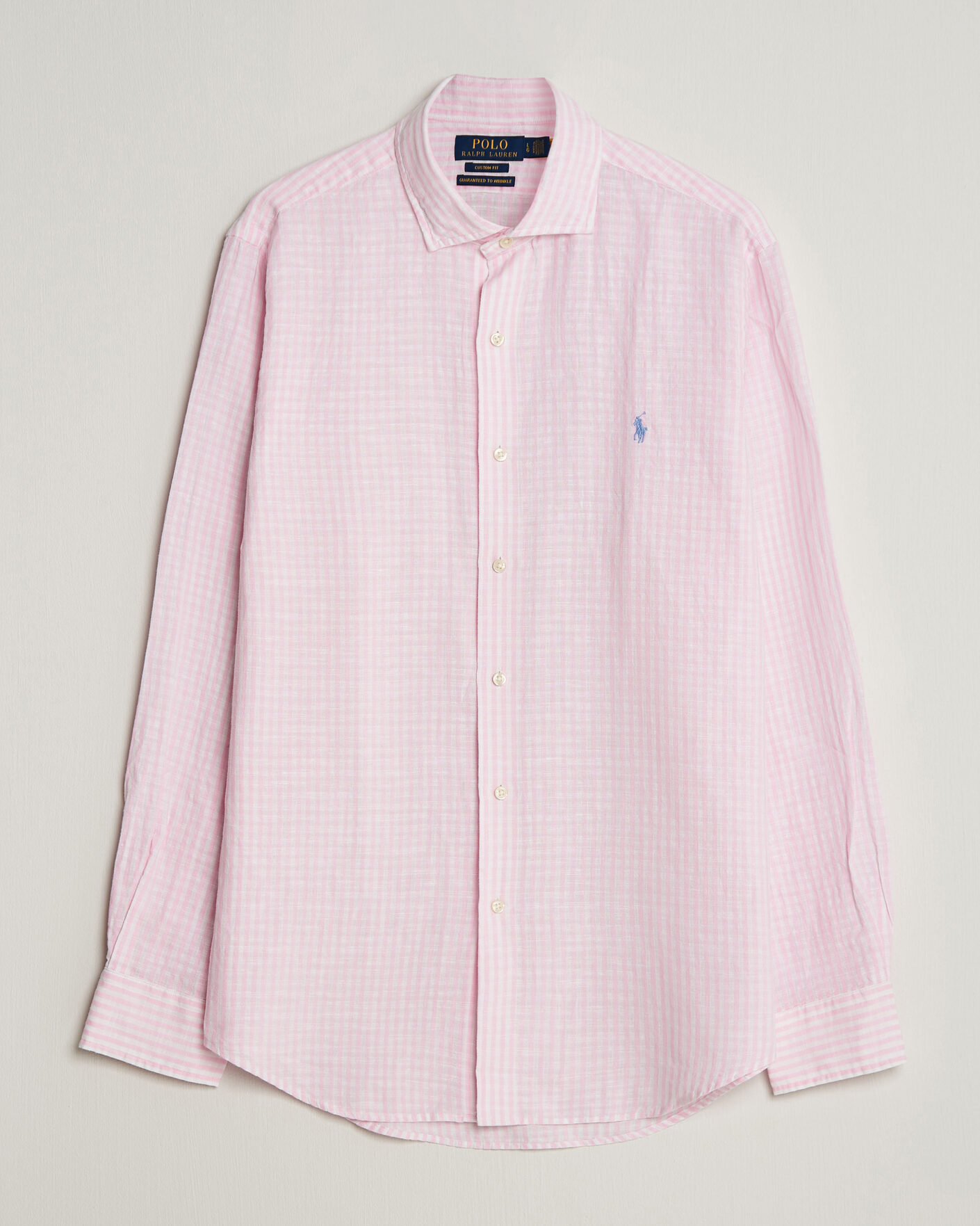 Uomini | Camicie | Polo Ralph Lauren | Cotton/Linen Seersucker Shirt Pink/White