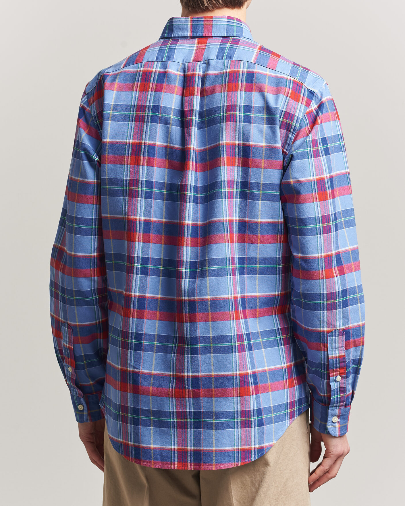 Uomini | Camicie | Polo Ralph Lauren | Custom Fit Check Oxford Shirt Blue Multi