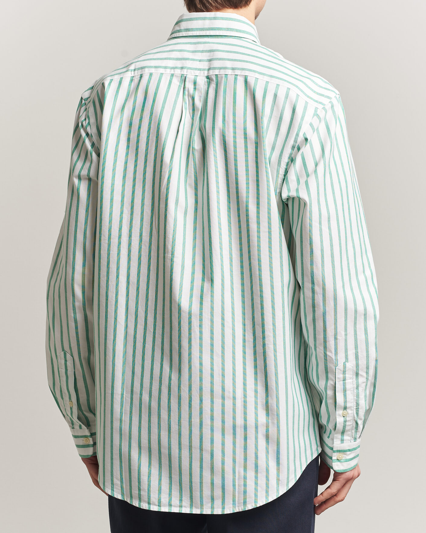 Uomini | Camicie | Polo Ralph Lauren | Custom Fit Striped Oxford Shirt Green