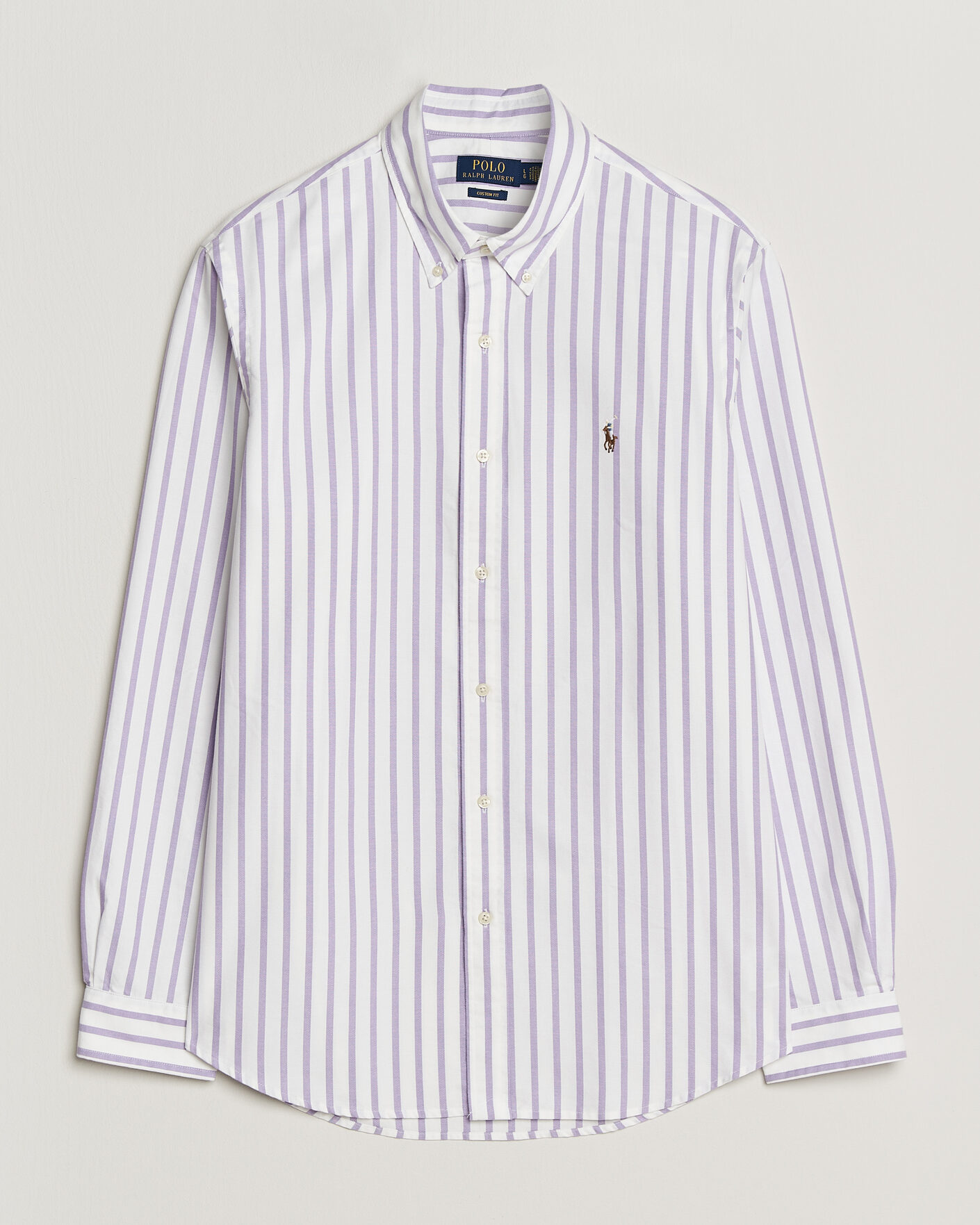Uomini | Camicie | Polo Ralph Lauren | Custom Fit Striped Oxford Shirt Purple