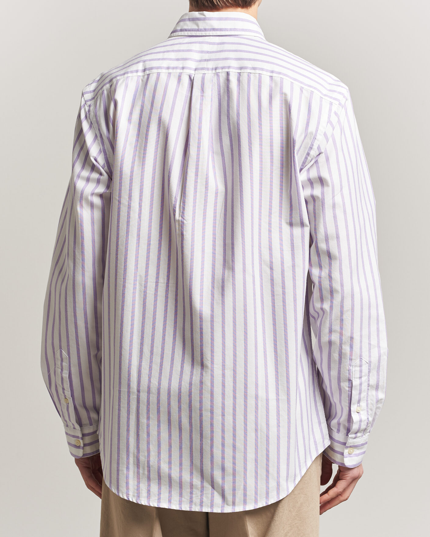 Uomini | Camicie | Polo Ralph Lauren | Custom Fit Striped Oxford Shirt Purple