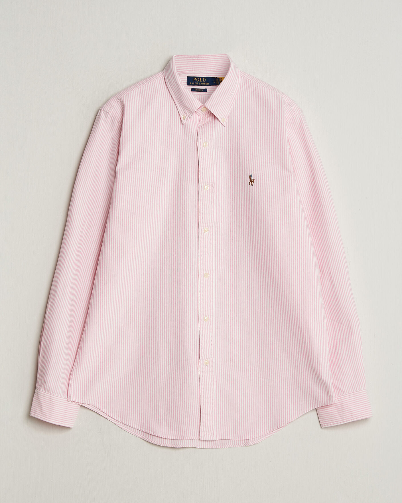Uomini | Camicie | Polo Ralph Lauren | Custom Fit Micro Striped Oxford Shirt Pink