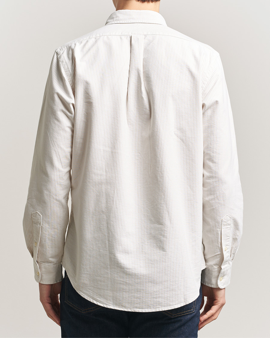 Uomini | Camicie | Polo Ralph Lauren | Custom Fit Micro Striped Oxford Shirt Beige