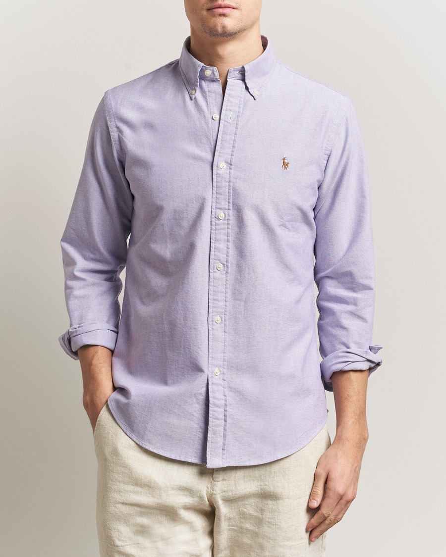 Uomini | Camicie | Polo Ralph Lauren | Custom Fit Oxford Shirt Tissel Purple