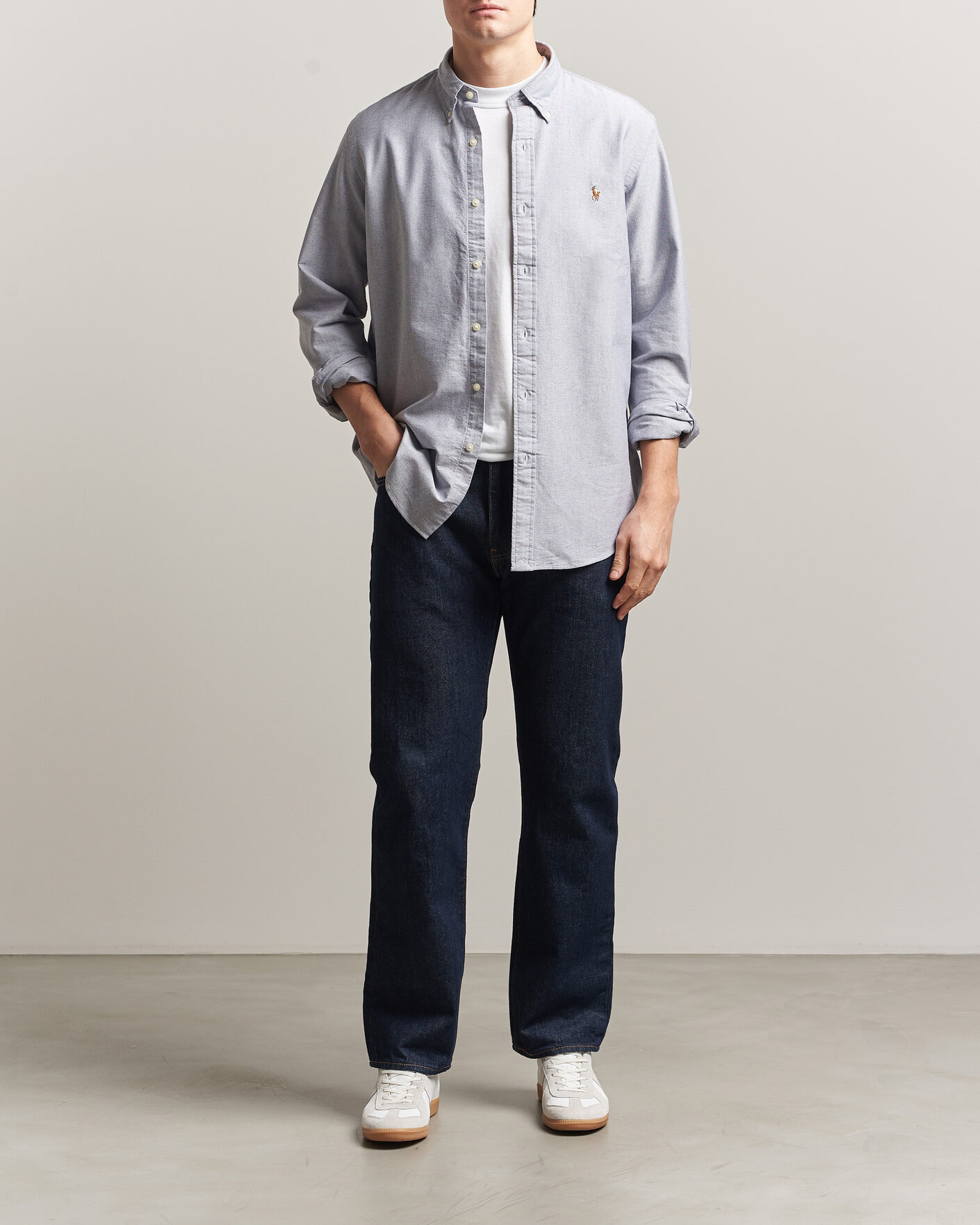 Uomini | Camicie | Polo Ralph Lauren | Custom Fit Oxford Shirt Navy