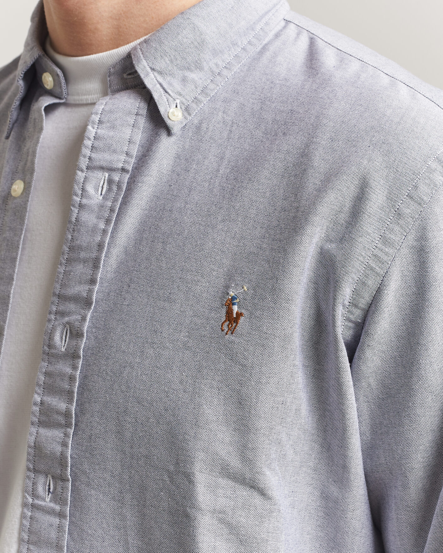 Uomini | Camicie | Polo Ralph Lauren | Custom Fit Oxford Shirt Navy