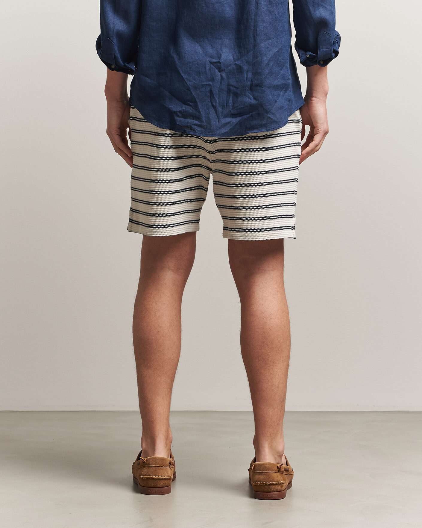 Uomini | Pantaloncini | Polo Ralph Lauren | Knitted Shorts Pale Cream/Newport Navy