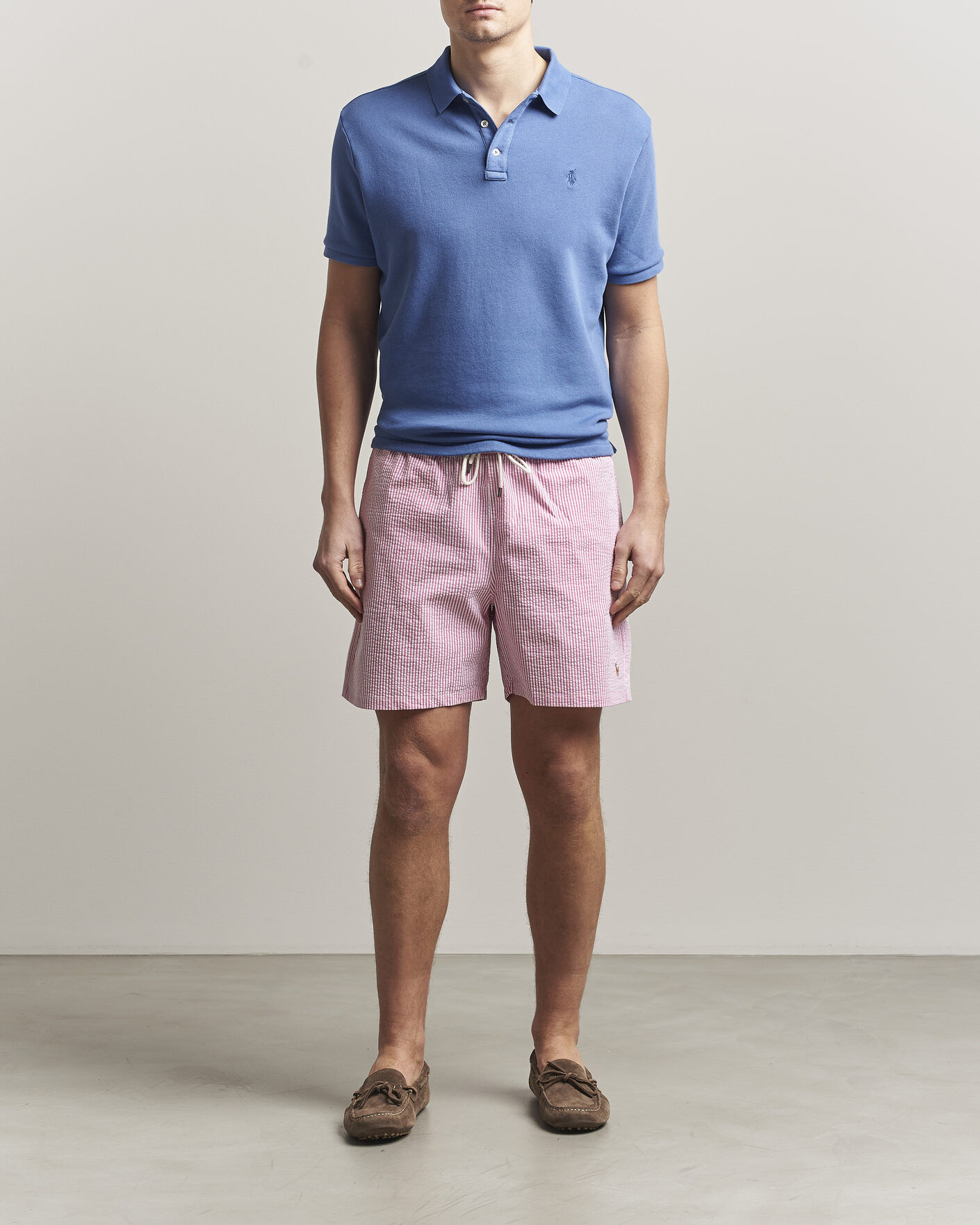 Uomini | Costumi da bagno | Polo Ralph Lauren | Traveler Mid Trunk Seersucker Rose