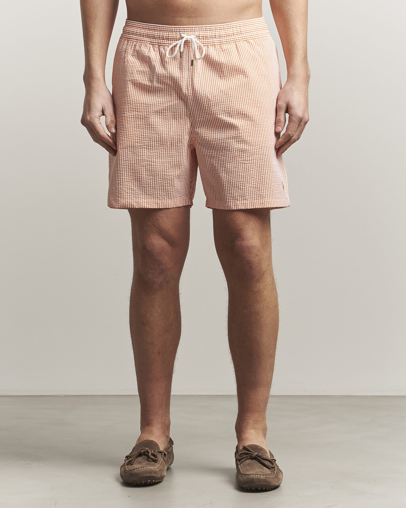 Uomini | Costumi da bagno | Polo Ralph Lauren | Traveler Mid Trunk Seersucker Peach