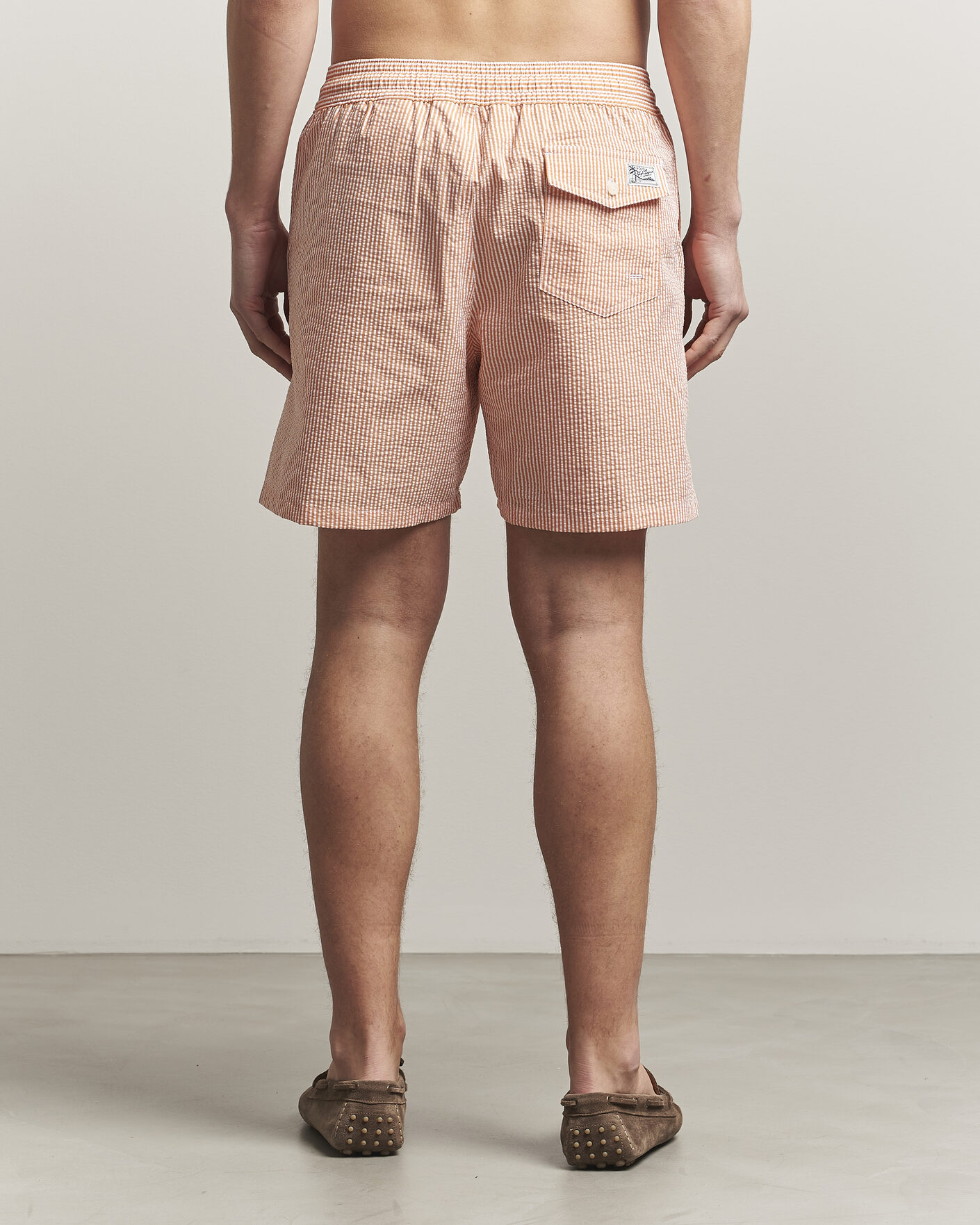 Uomini | Costumi da bagno | Polo Ralph Lauren | Traveler Mid Trunk Seersucker Peach
