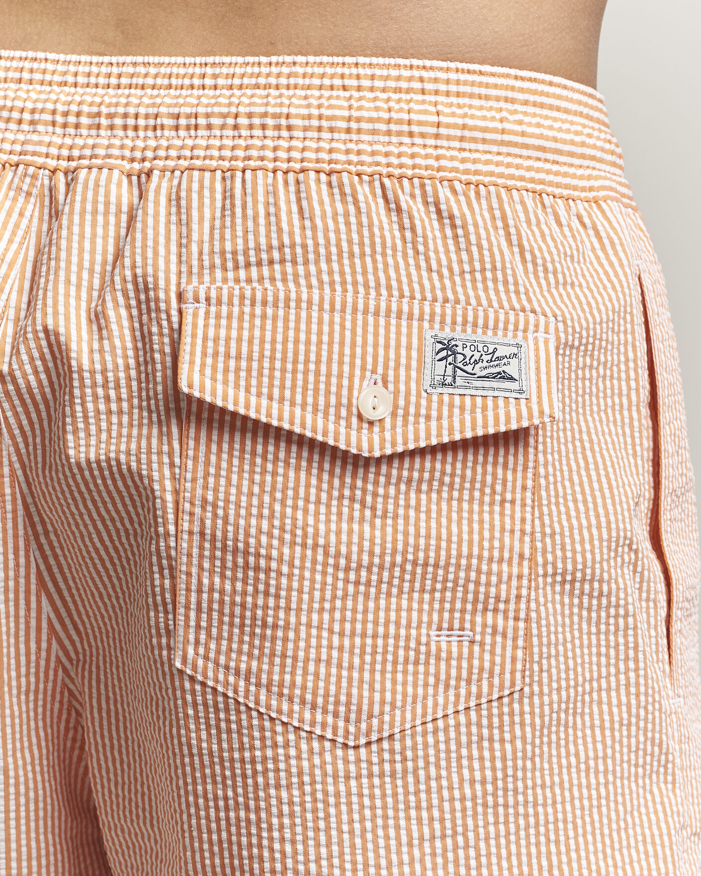Uomini | Costumi da bagno | Polo Ralph Lauren | Traveler Mid Trunk Seersucker Peach