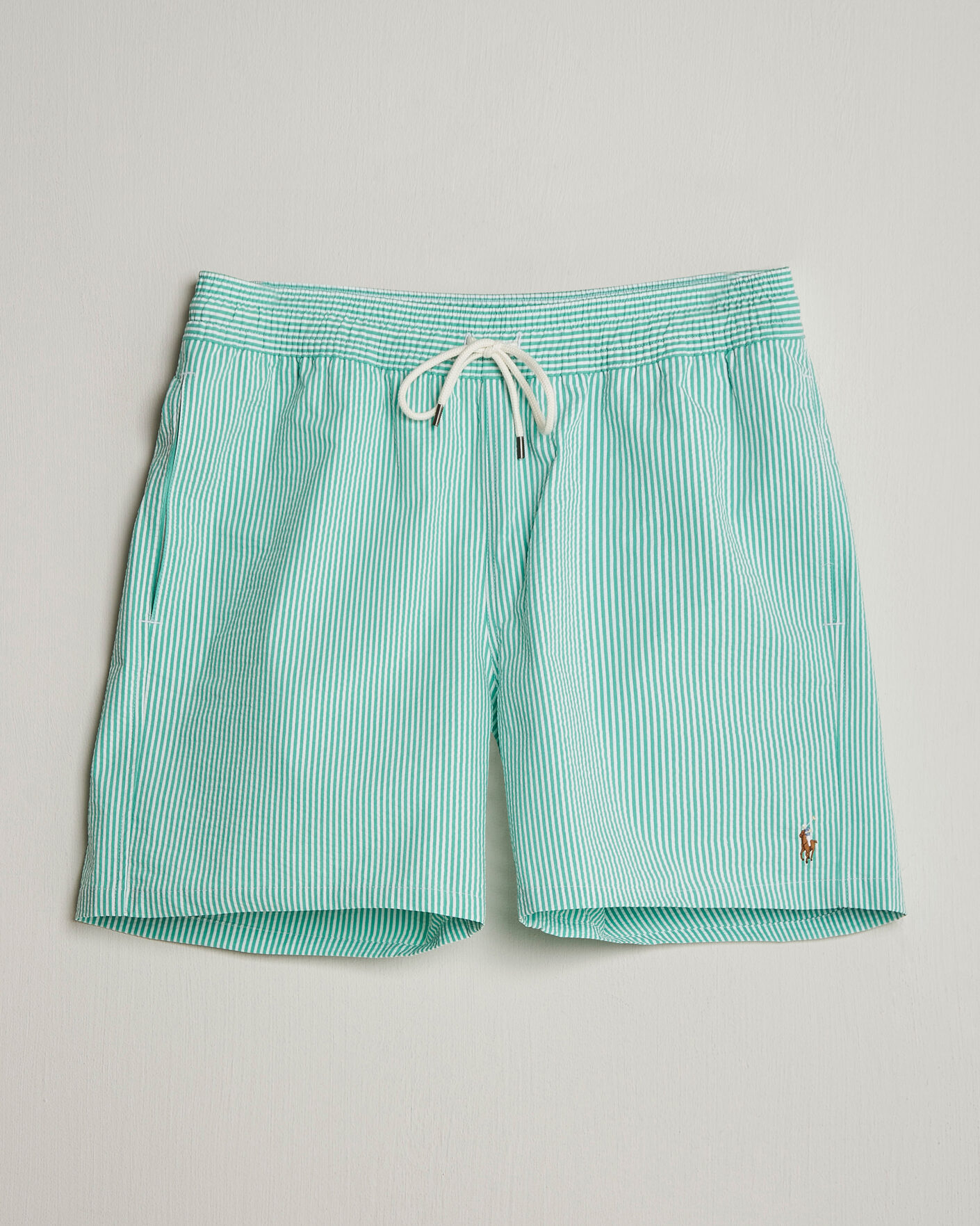 Uomini | Costumi da bagno | Polo Ralph Lauren | Traveler Mid Trunk Seersucker Green