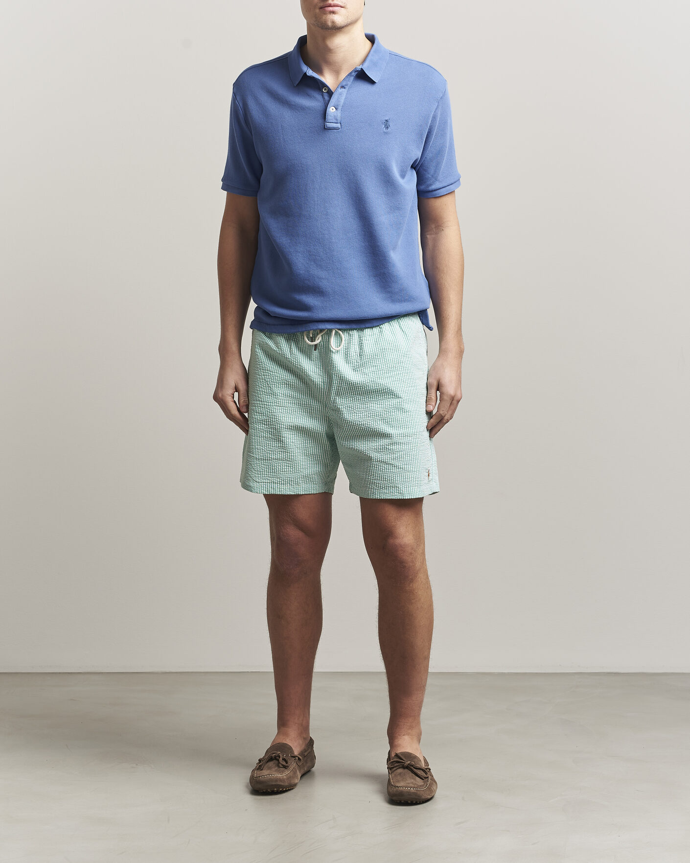 Uomini | Costumi da bagno | Polo Ralph Lauren | Traveler Mid Trunk Seersucker Green