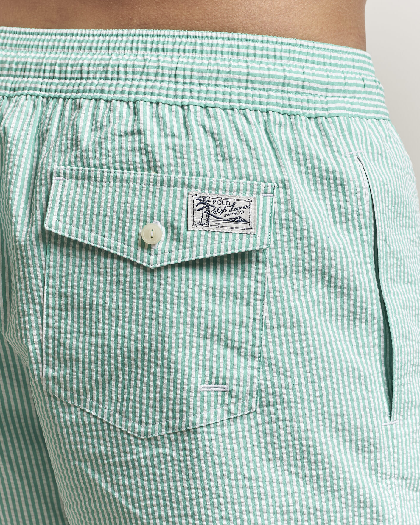 Uomini | Costumi da bagno | Polo Ralph Lauren | Traveler Mid Trunk Seersucker Green