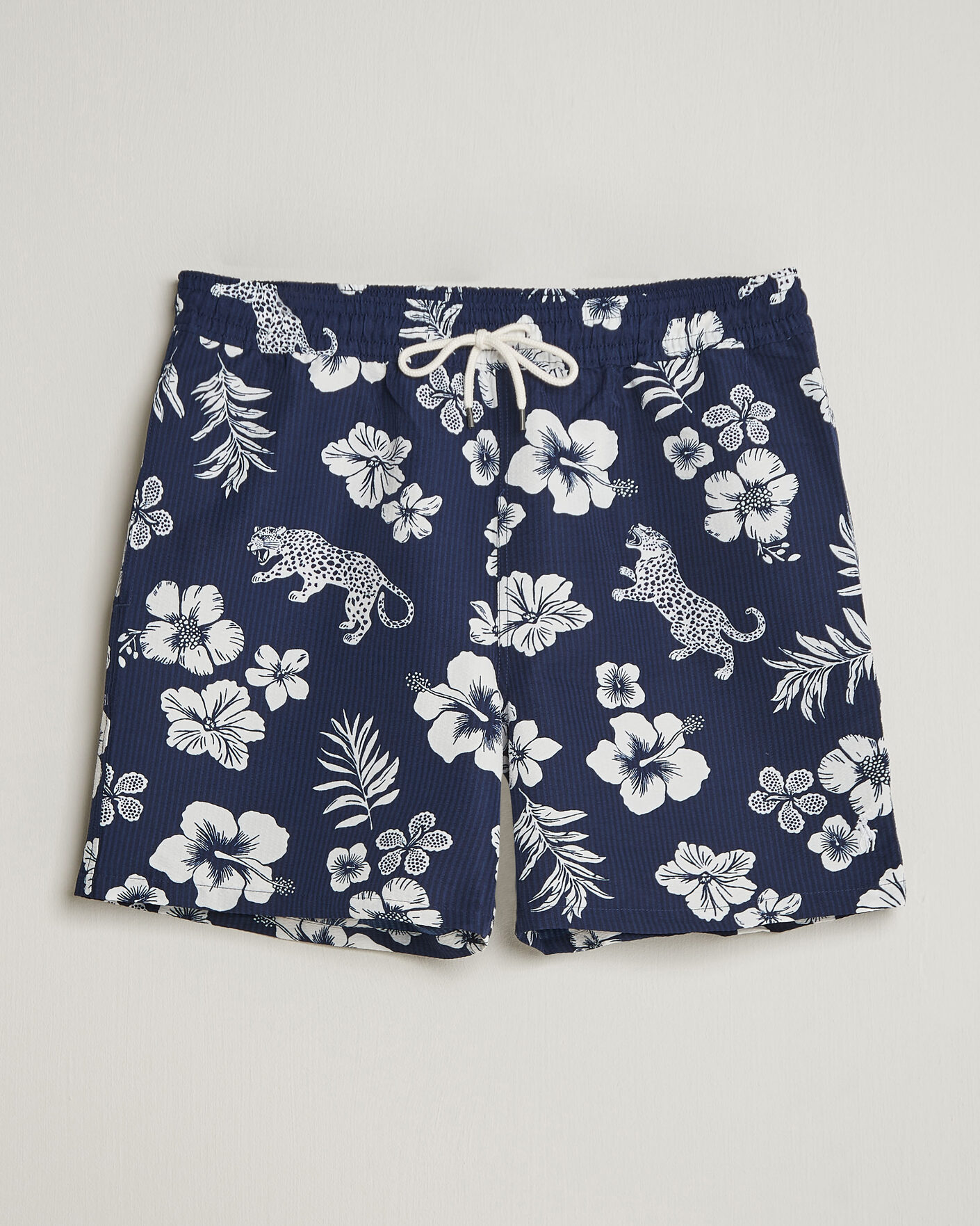 Uomini | Costumi da bagno | Polo Ralph Lauren | Traveler Mid Trunk Seersucker Jaguar Tropical