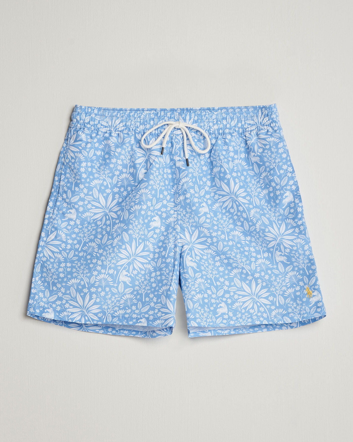 Uomini | Costumi da bagno | Polo Ralph Lauren | Traveler Print Mid Trunk Blue