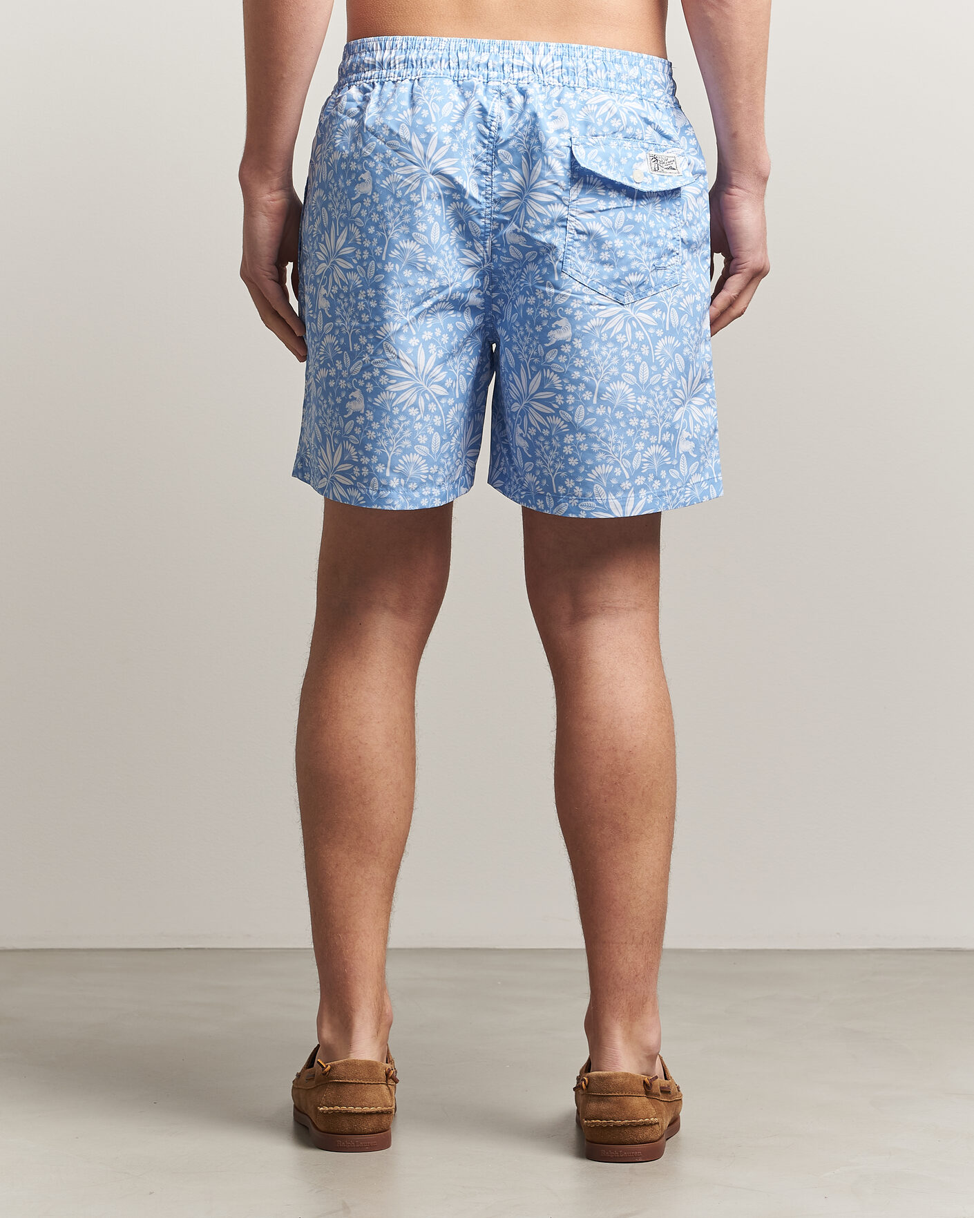 Uomini | Costumi da bagno | Polo Ralph Lauren | Traveler Print Mid Trunk Blue