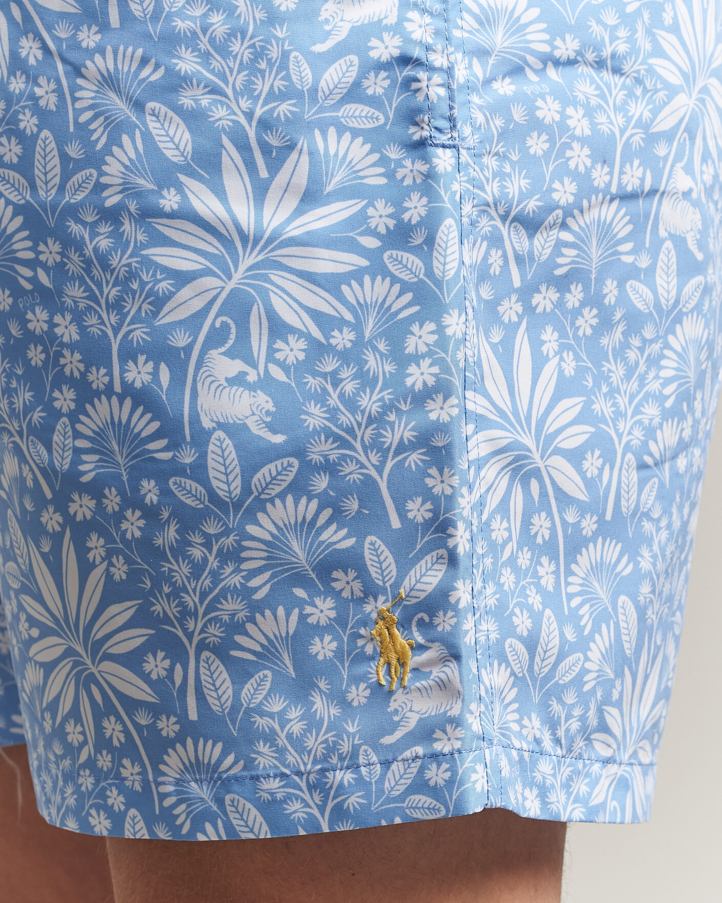 Uomini | Costumi da bagno | Polo Ralph Lauren | Traveler Print Mid Trunk Blue