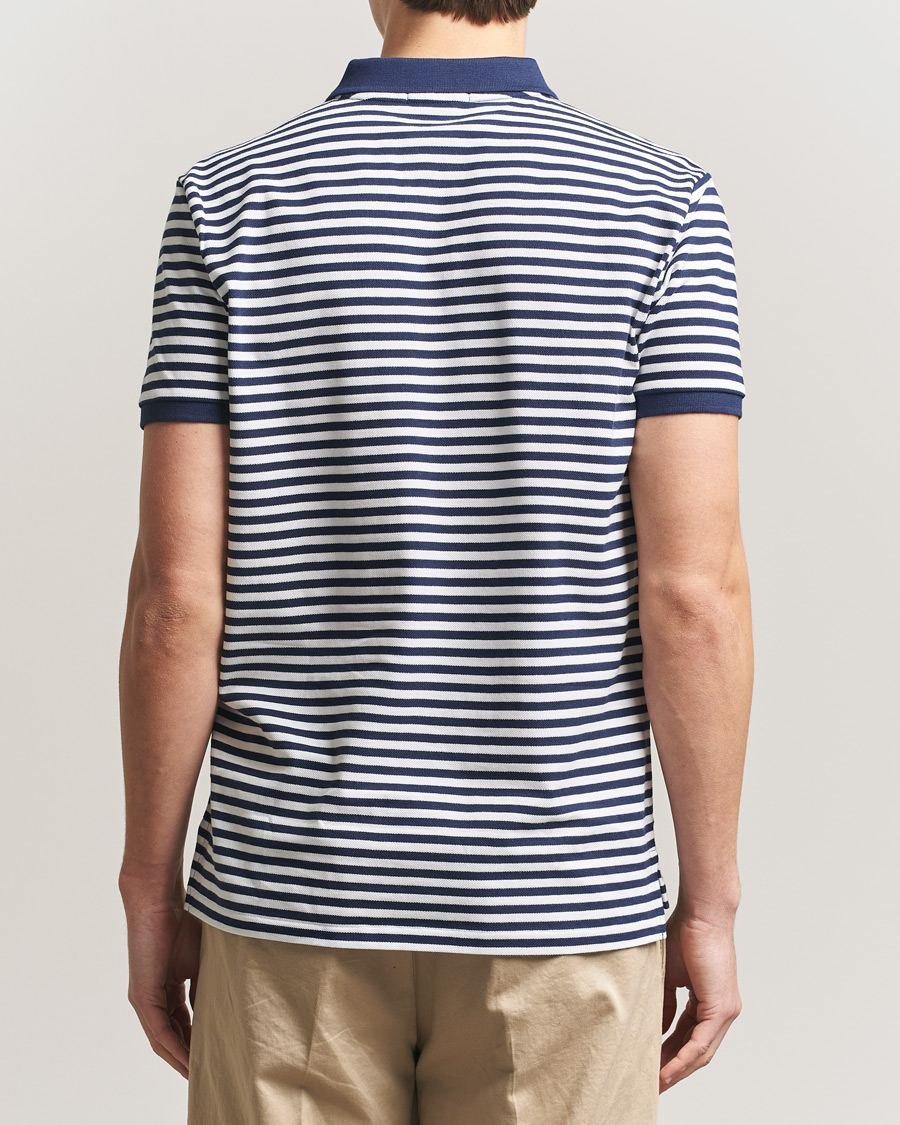 Uomini | Polo | Polo Ralph Lauren | Custom Slim Fit Striped Polo Navy/White