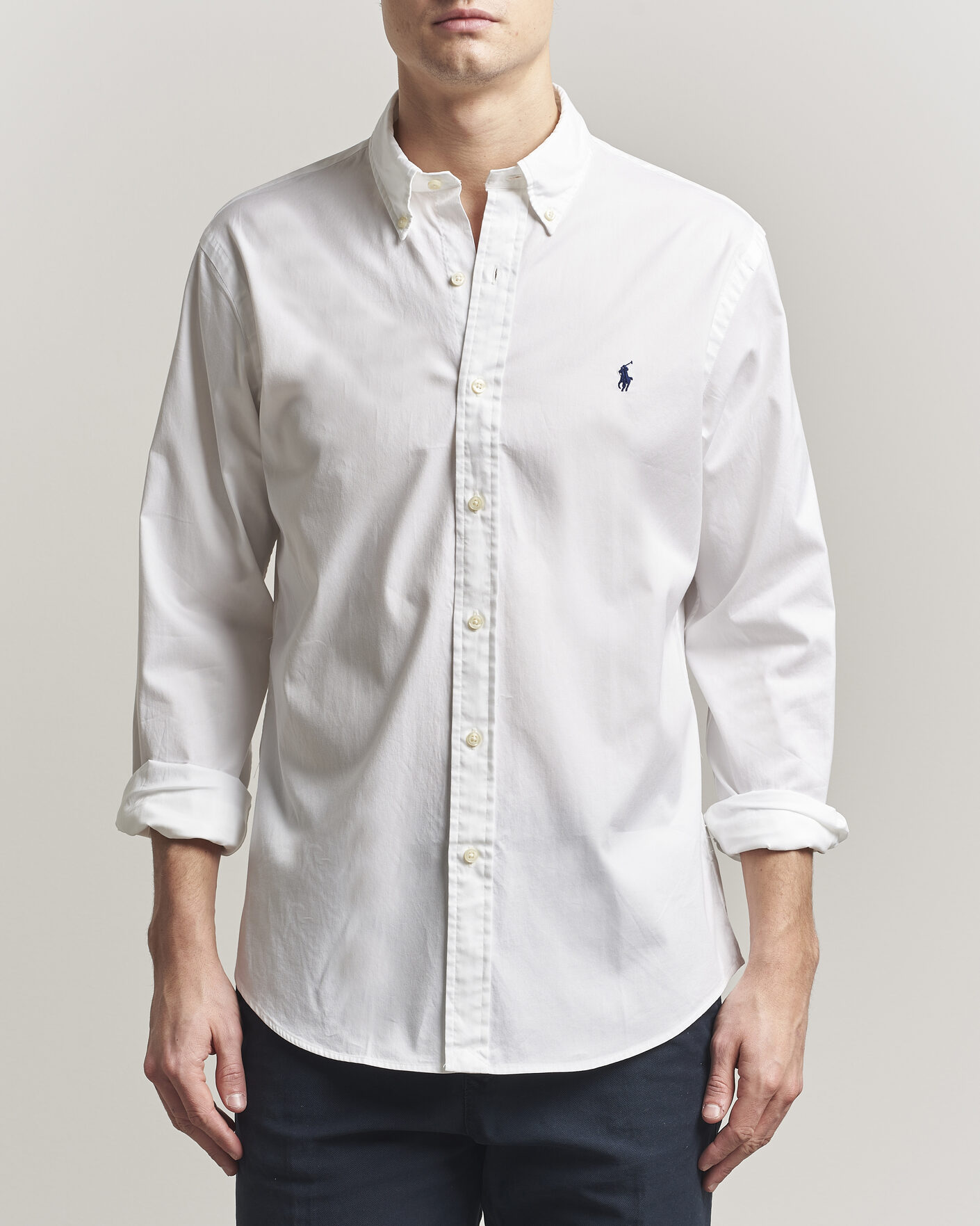 Uomini | Camicie | Polo Ralph Lauren | Custom Fit Garment Twill Shirt White