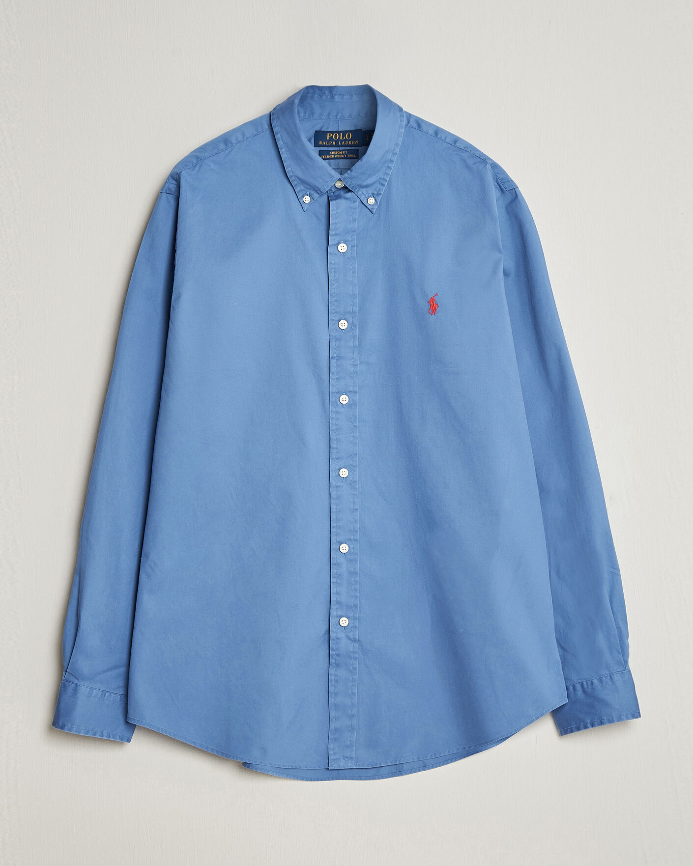Uomini | Camicie | Polo Ralph Lauren | Custom Fit Garment Twill Shirt Nimes Blue