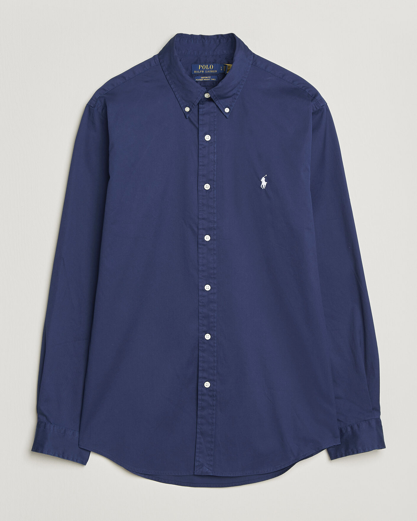 Uomini | Camicie | Polo Ralph Lauren | Custom Fit Garment Twill Shirt Newport Navy