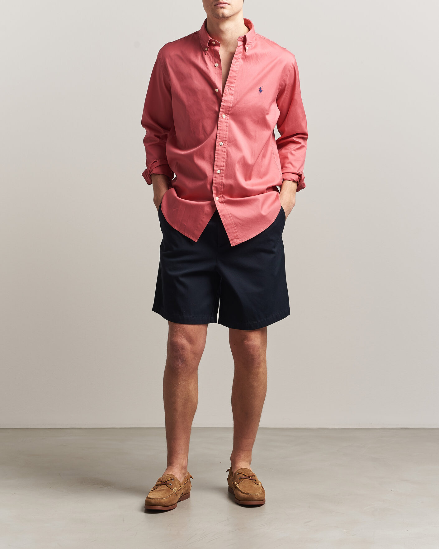 Uomini | Camicie | Polo Ralph Lauren | Custom Fit Garment Twill Shirt Adirondack Berry