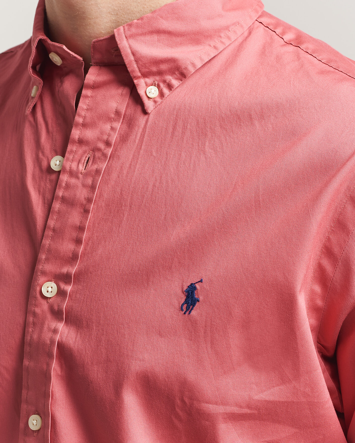 Uomini | Camicie | Polo Ralph Lauren | Custom Fit Garment Twill Shirt Adirondack Berry
