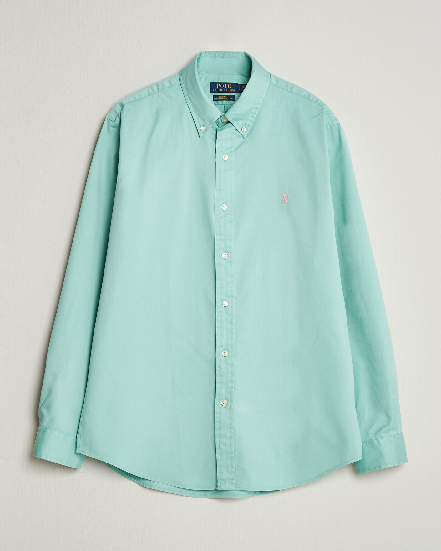 Uomini | Camicie | Polo Ralph Lauren | Custom Fit Garment Twill Shirt Celadon