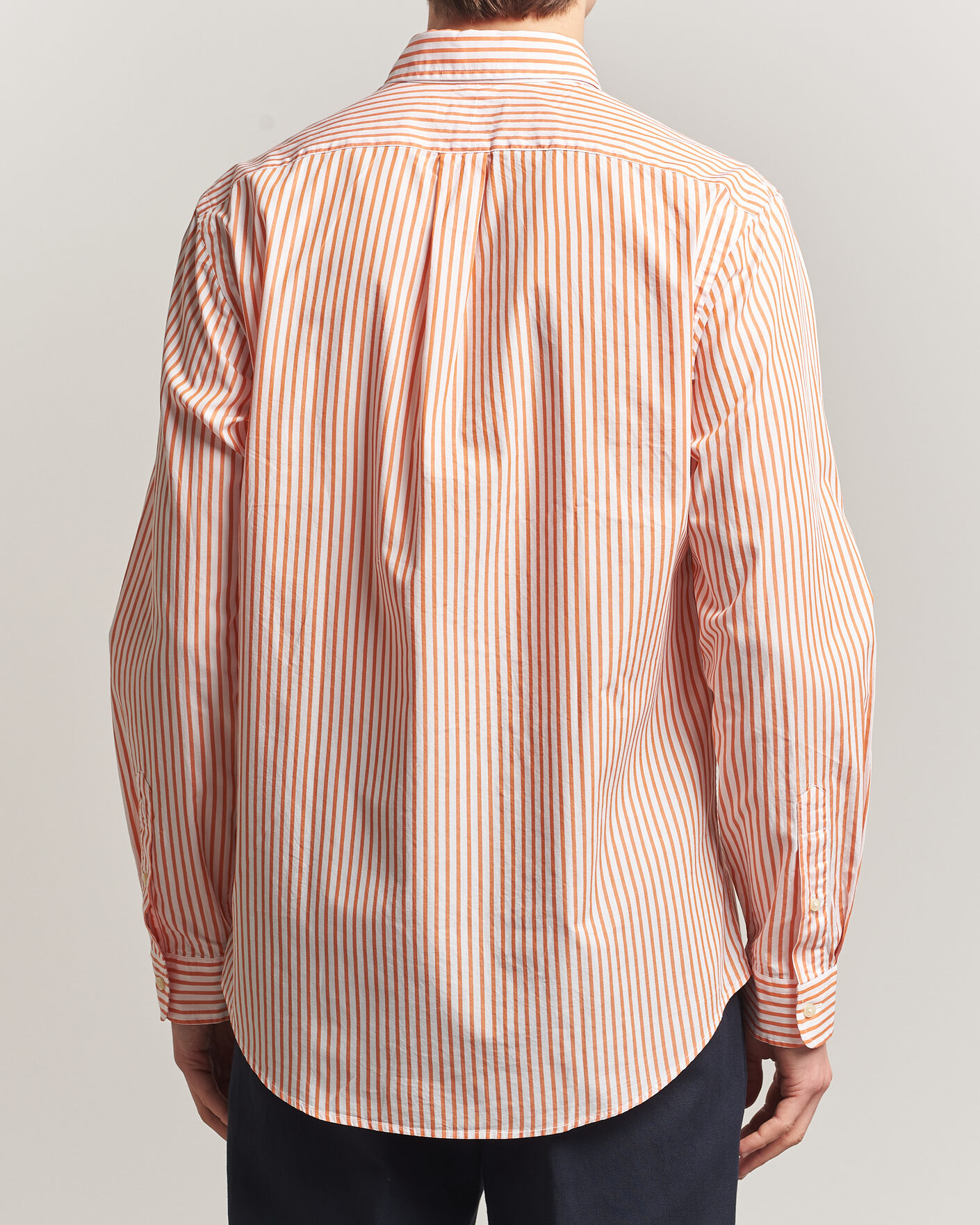 Uomini | Camicie | Polo Ralph Lauren | Custom Fit Poplin Striped Shirt Kona Orange