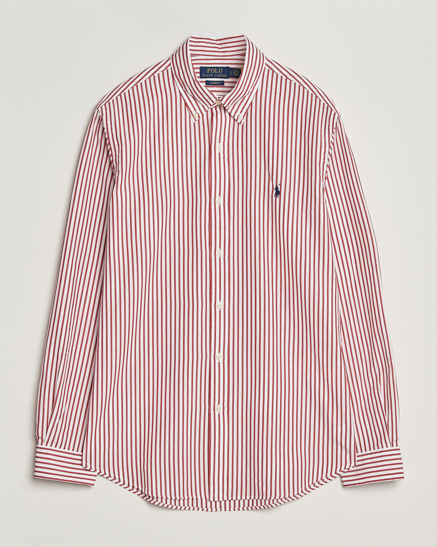 Uomini | Camicie | Polo Ralph Lauren | Custom Fit Poplin Striped Shirt Bristol Red