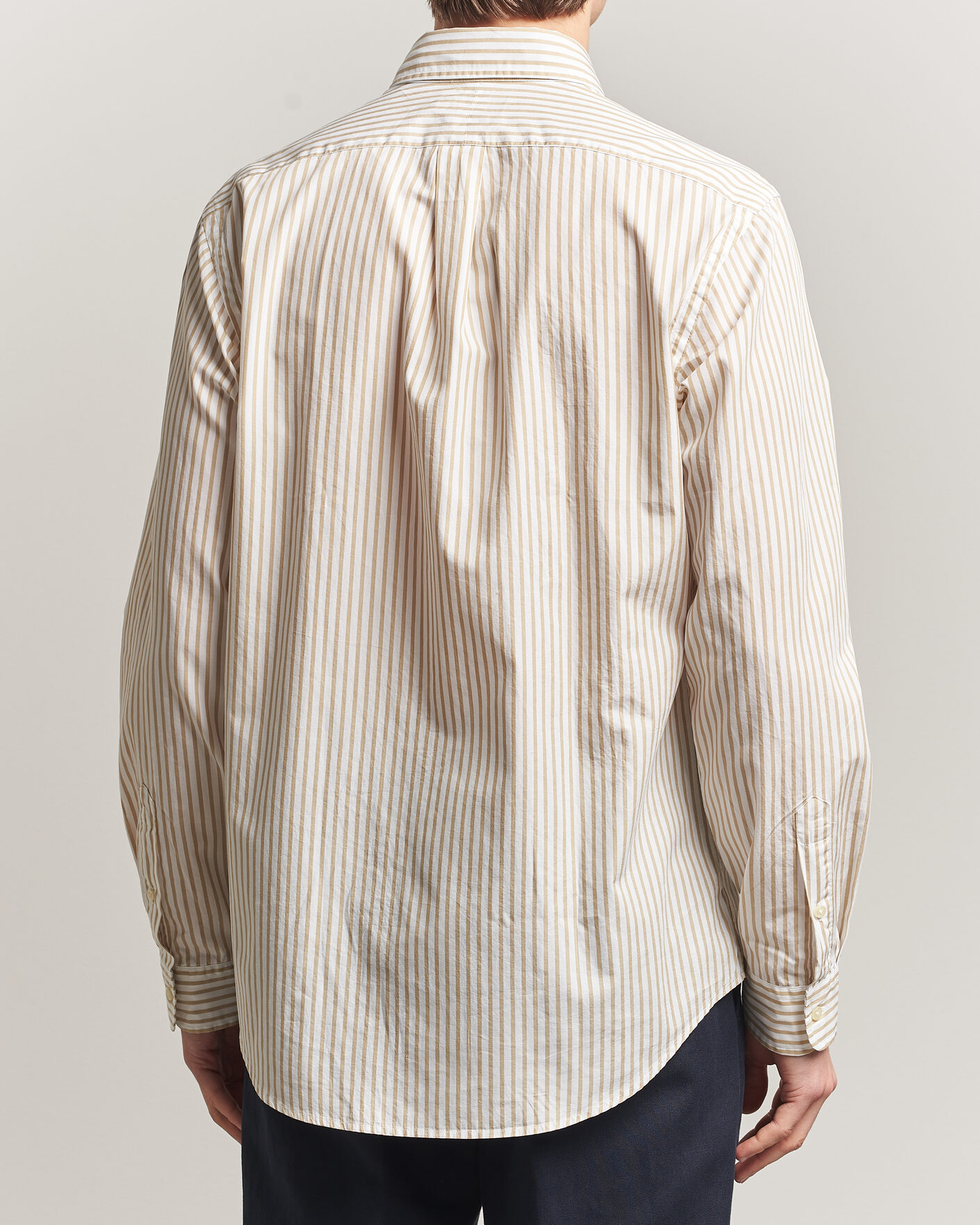 Uomini | Camicie | Polo Ralph Lauren | Custom Fit Poplin Striped Shirt Coastal Beige