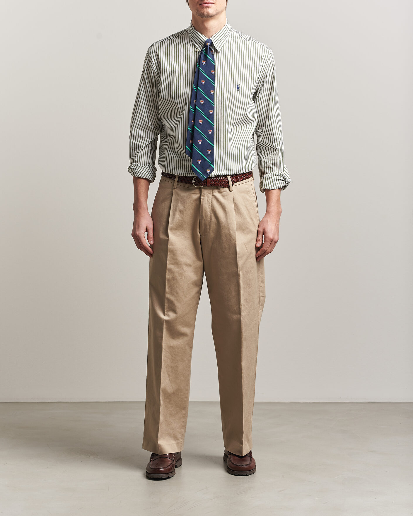 Uomini | Camicie | Polo Ralph Lauren | Custom Fit Poplin Striped Shirt Garden Trail