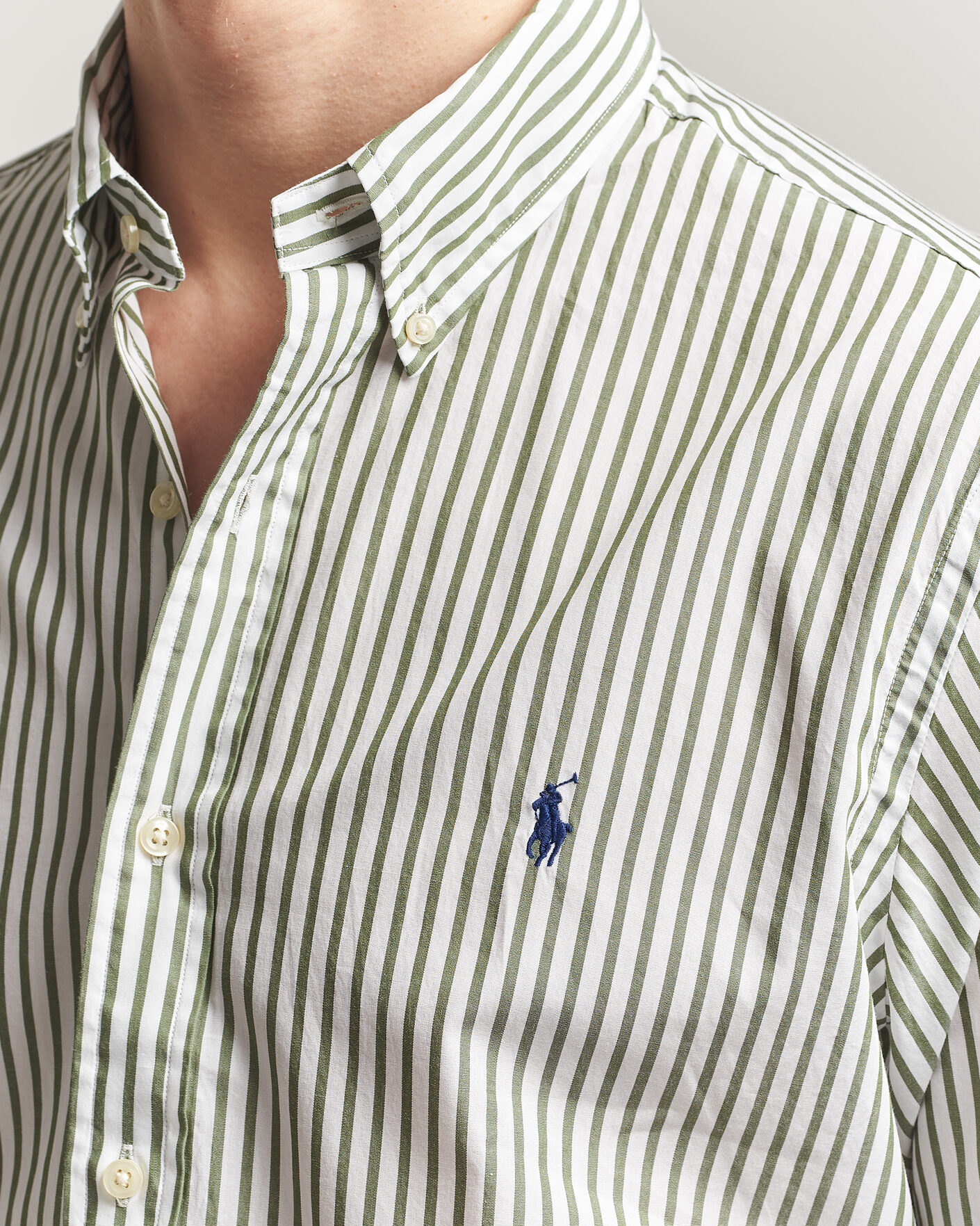 Uomini | Camicie | Polo Ralph Lauren | Custom Fit Poplin Striped Shirt Garden Trail