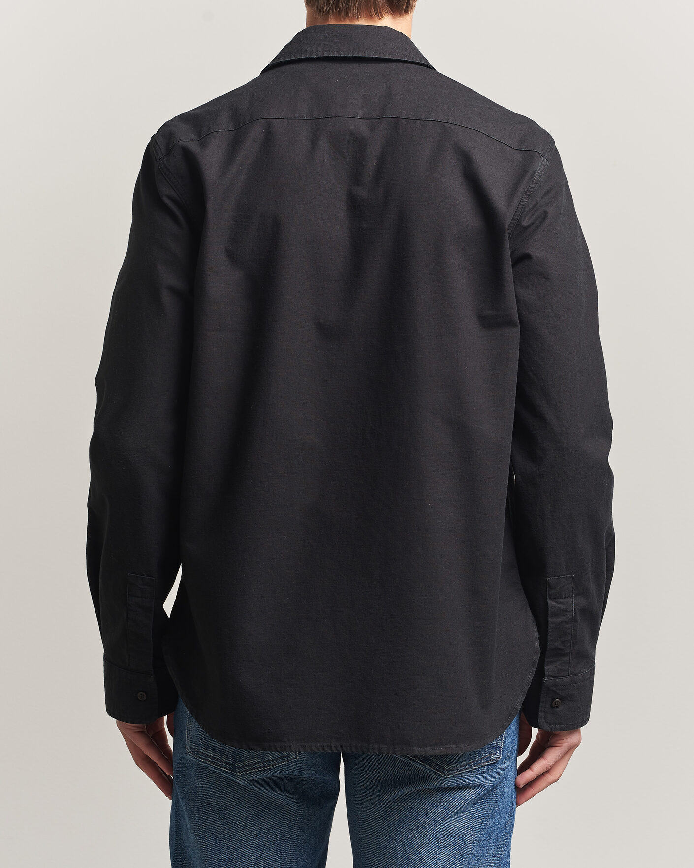 Uomini | Camicie | A.P.C. | Safari Cotton/Linen Overshirt Faded Black