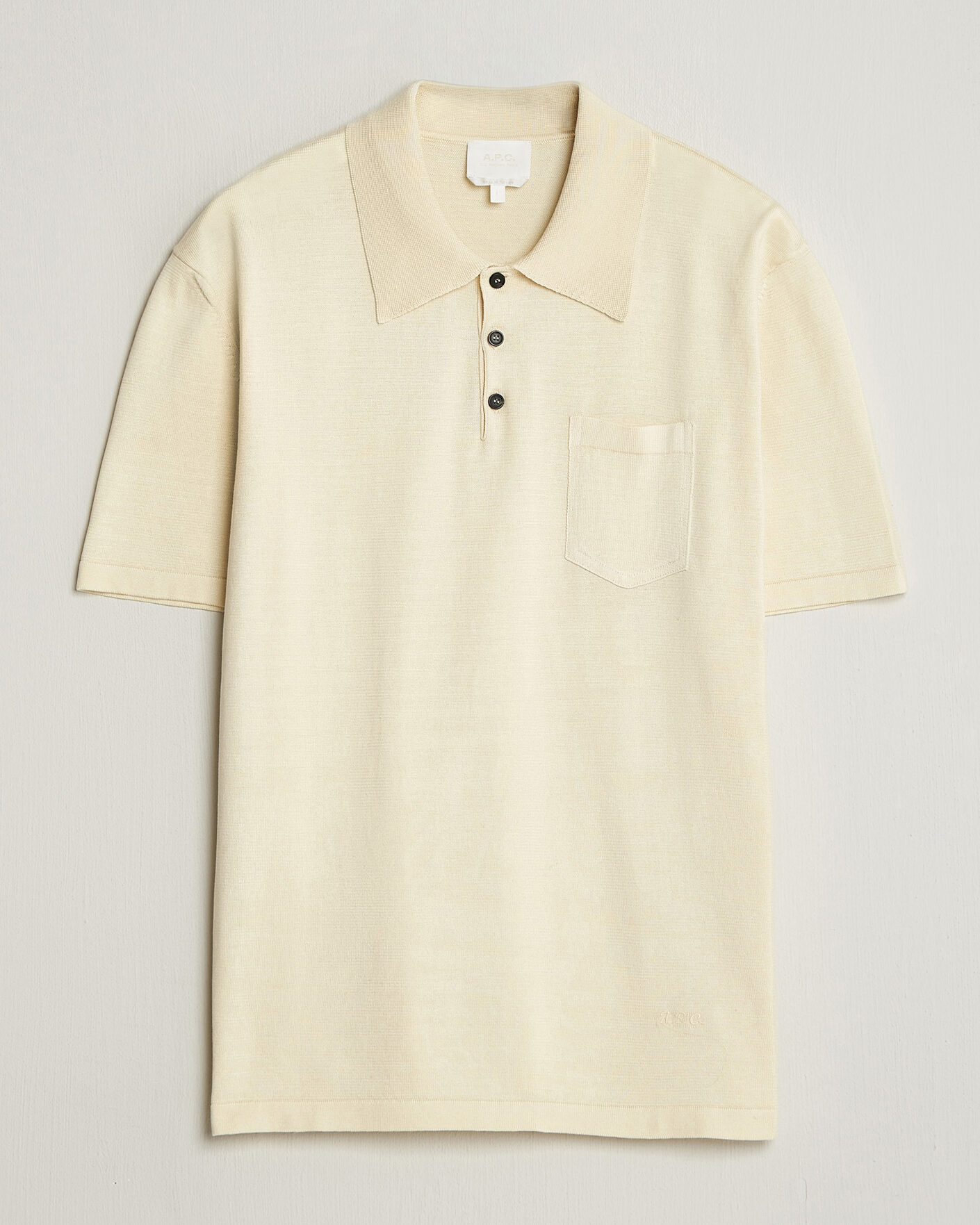Uomini | Polo | A.P.C. | Colin Knitted Polo Ecru