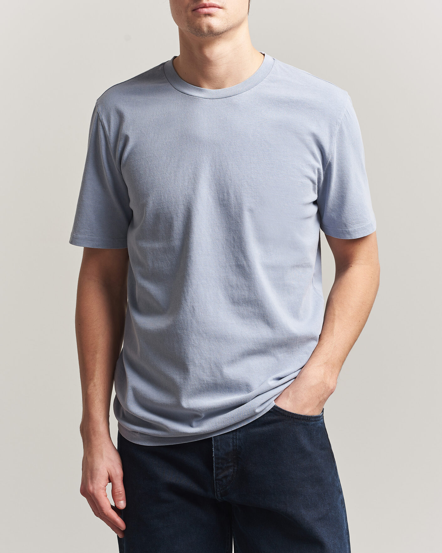 Uomini | T-shirt | A.P.C. | Printed Crew Neck T-Shirt Light Blue