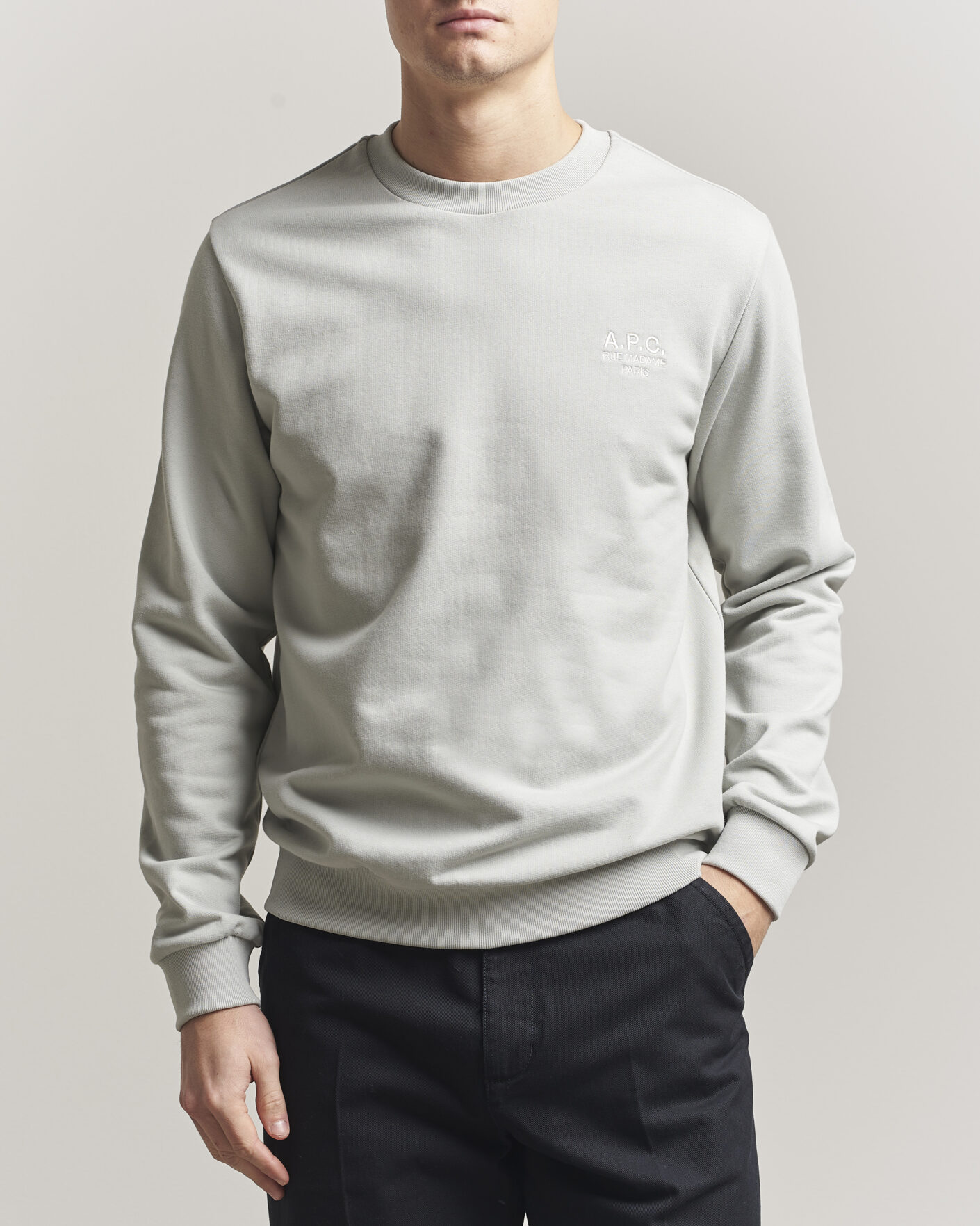 Uomini | Maglieria | A.P.C. | Rue Madame Sweatshirt Light Green