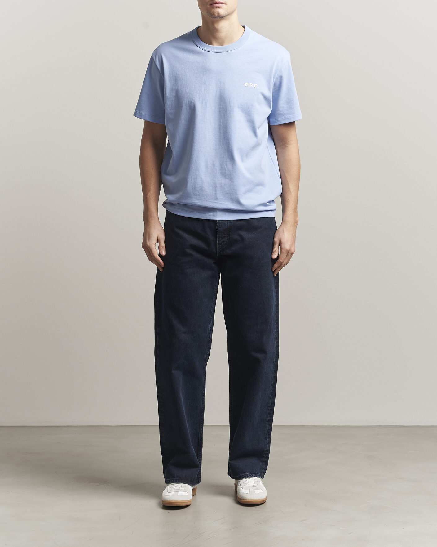 Uomini | T-shirt | A.P.C. | Boxy Fit Petit VPC T-Shirt Light Blue