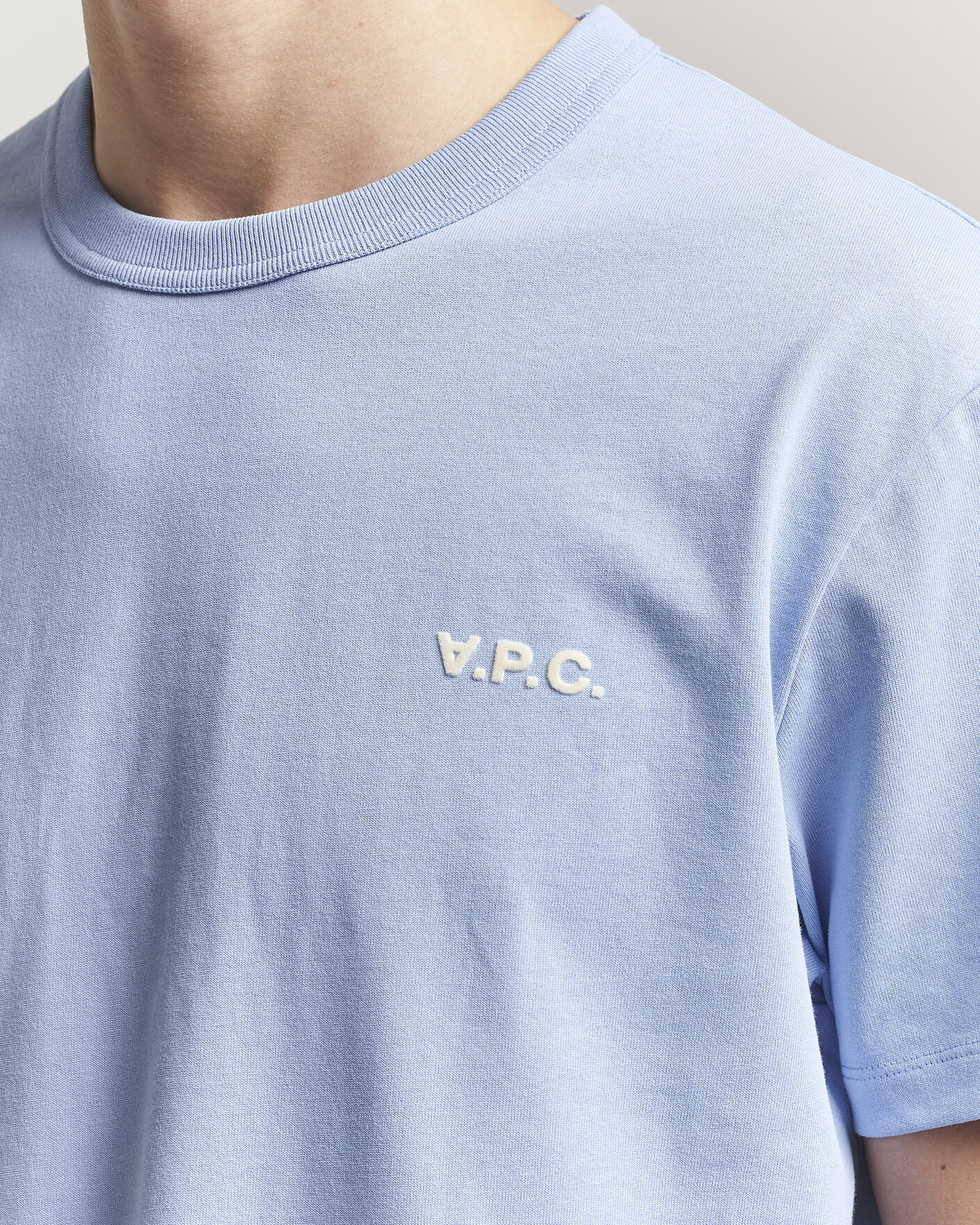Uomini | T-shirt | A.P.C. | Boxy Fit Petit VPC T-Shirt Light Blue