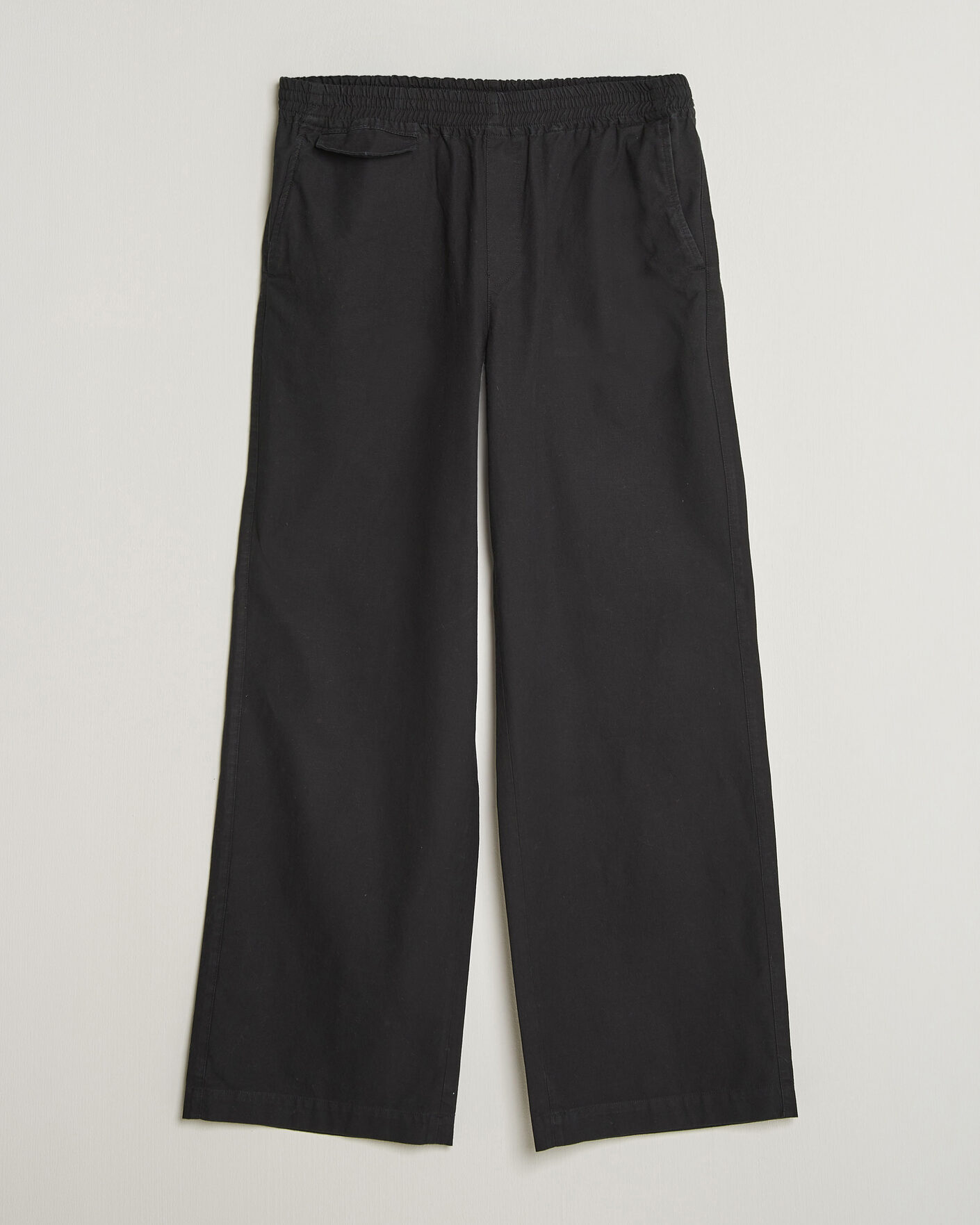 Uomini | Pantaloni | A.P.C. | Lou Cotton/Linen Drawstring Trousers Faded Black