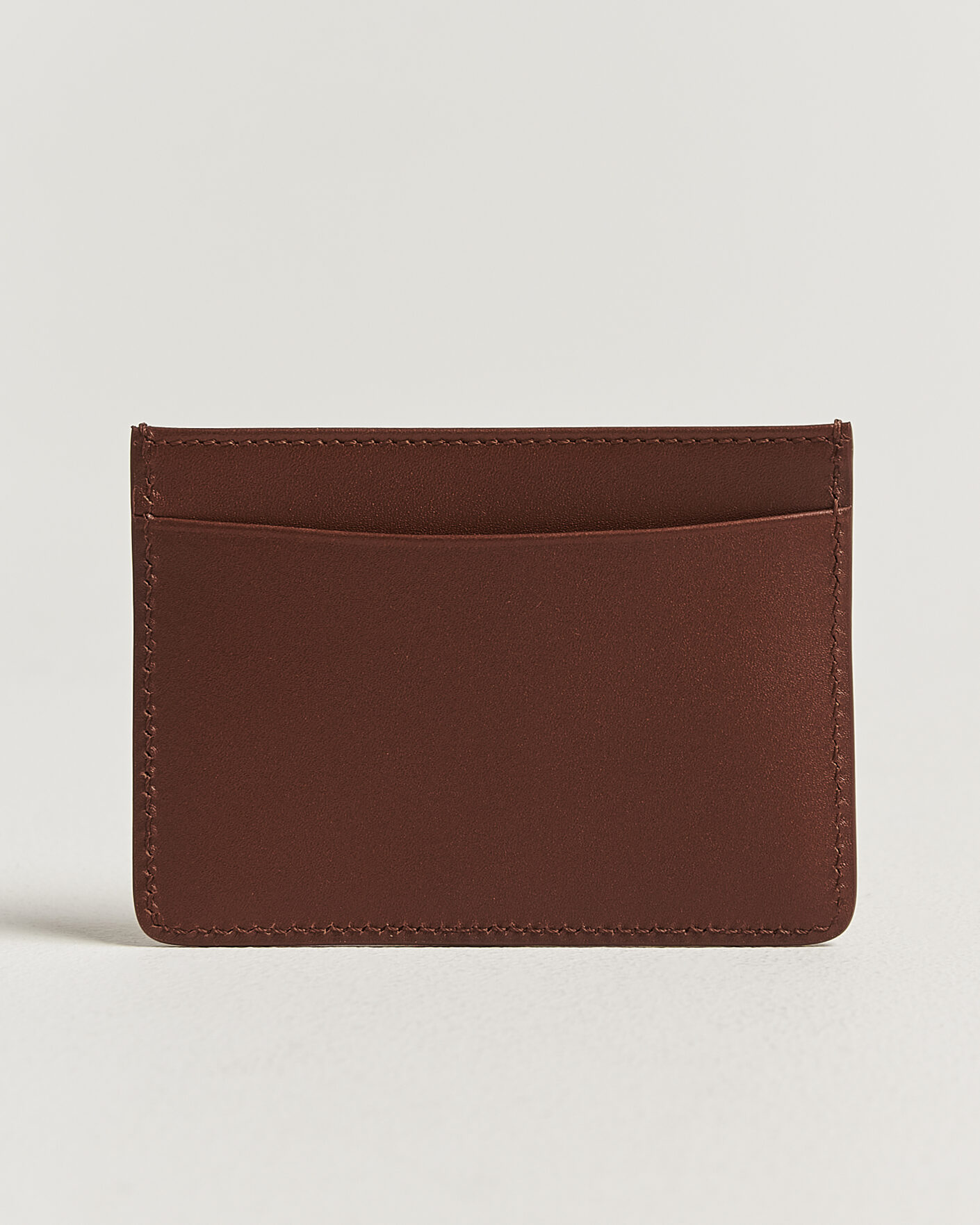 Uomini | Portafogli | A.P.C. | Calf Leather Card Holder Hazelnut