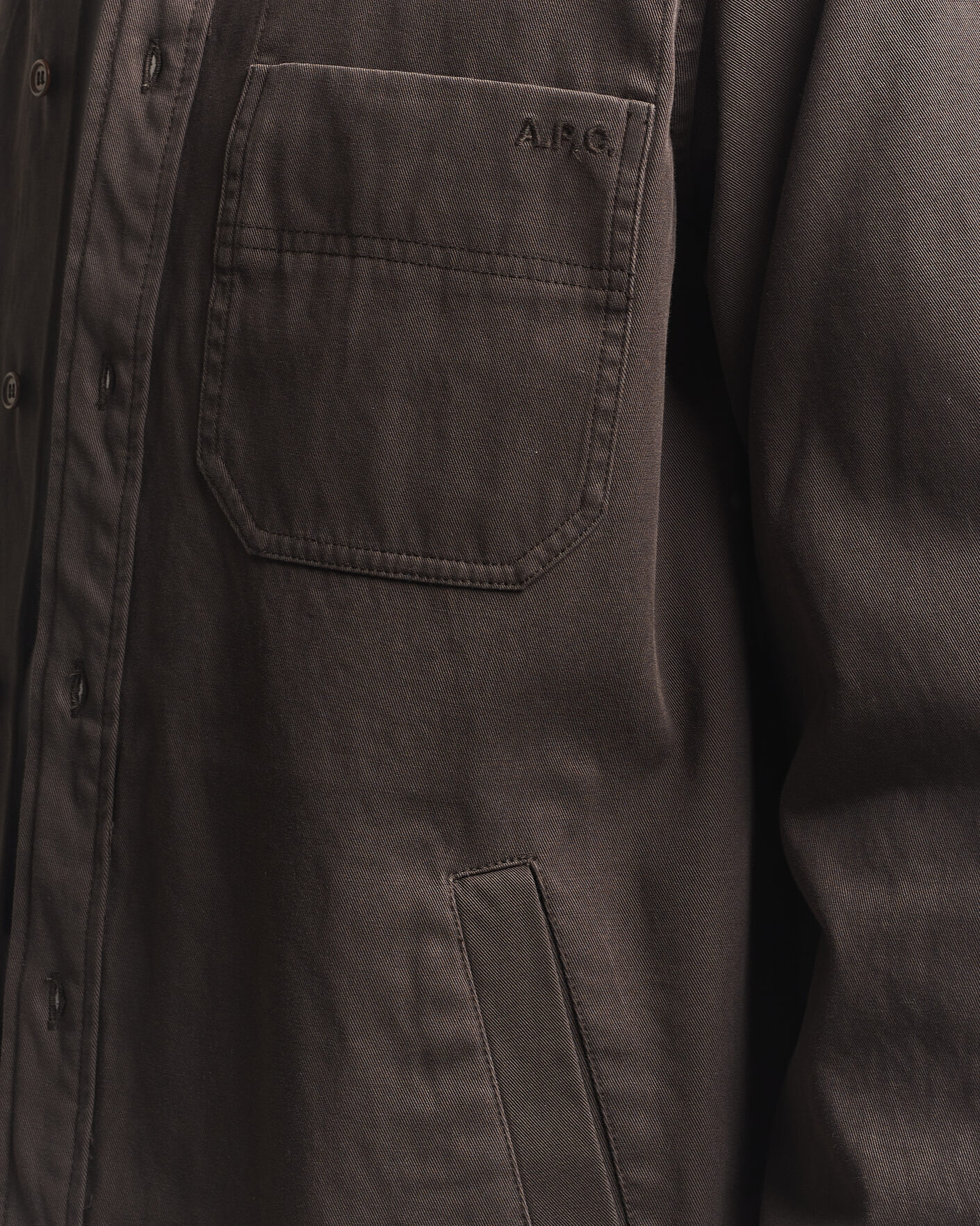 Uomini | Camicie | A.P.C. | Noah Cotton Overshirt Dark Brown