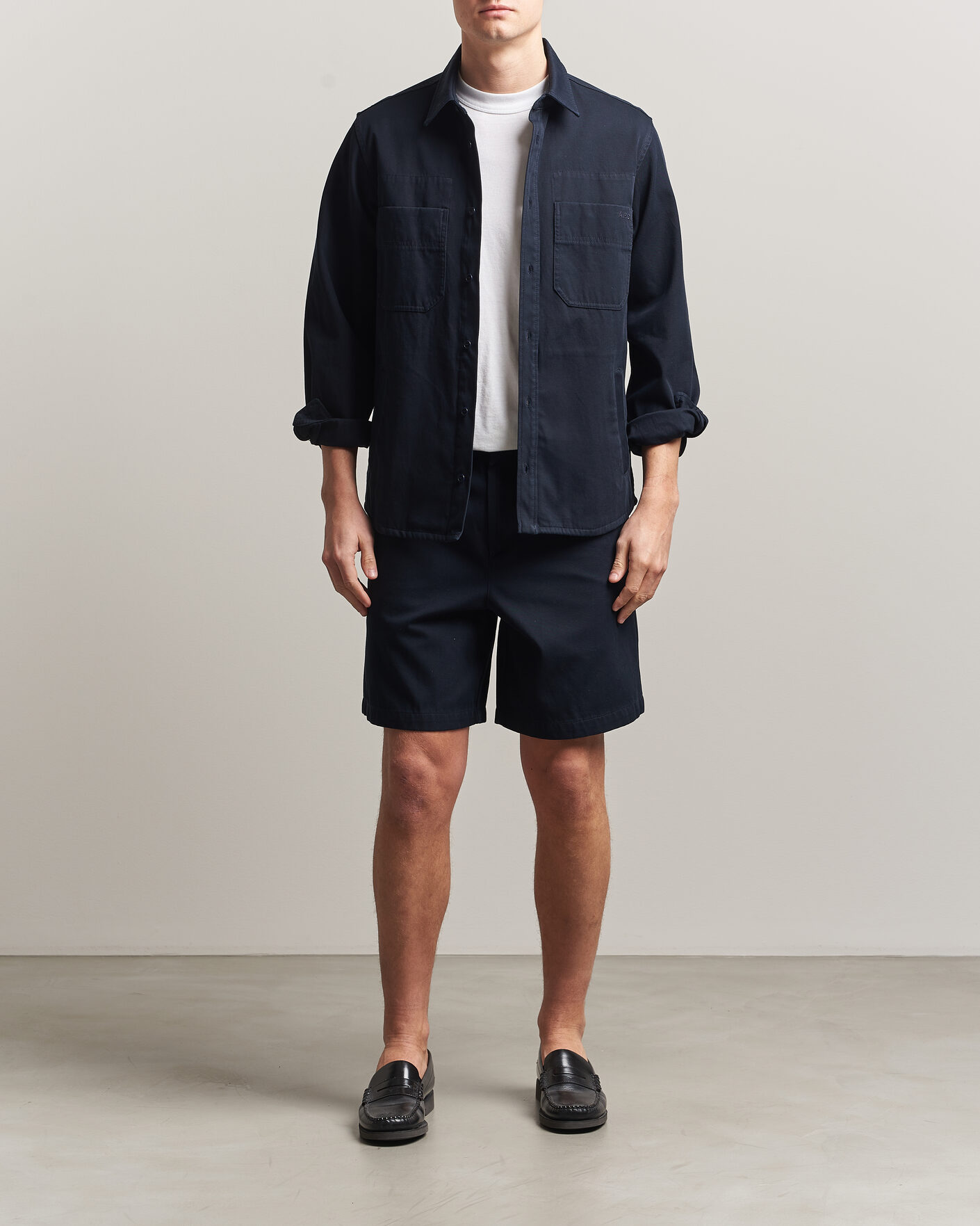 Uomini | Camicie | A.P.C. | Noah Cotton Overshirt Dark Navy