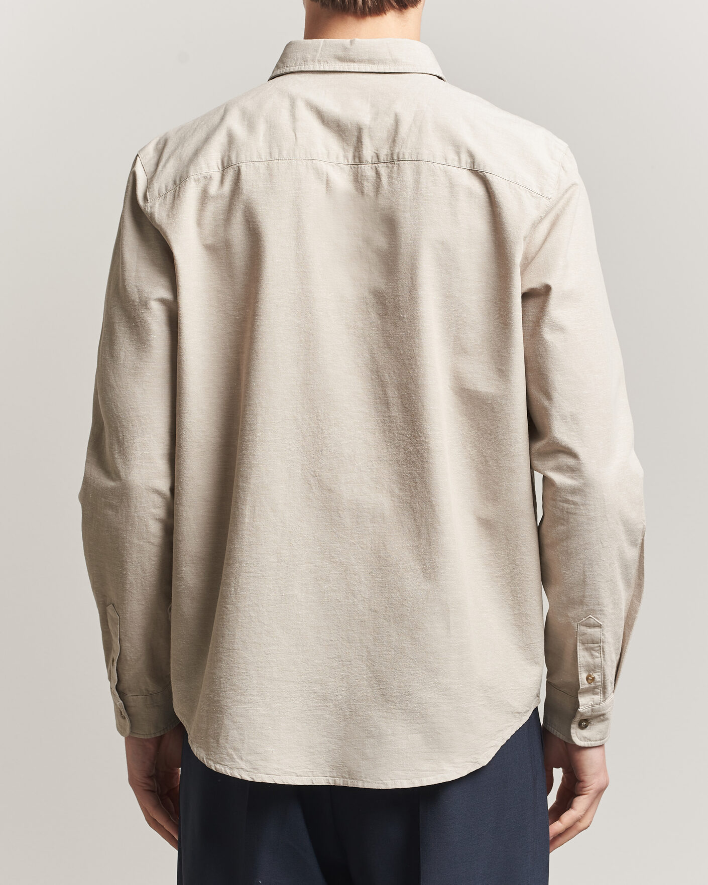 Uomini | Camicie | A.P.C. | Harris Cotton/Linen Shirt Sage Green