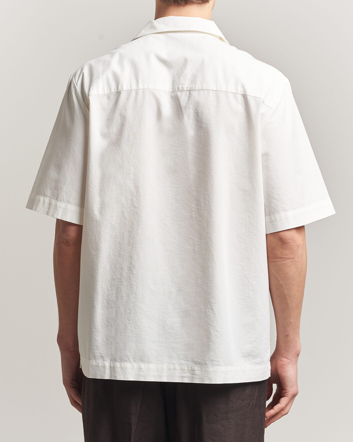 Uomini | Camicie | A.P.C. | Jude Cotton/Linen Short Sleeve Shirt White