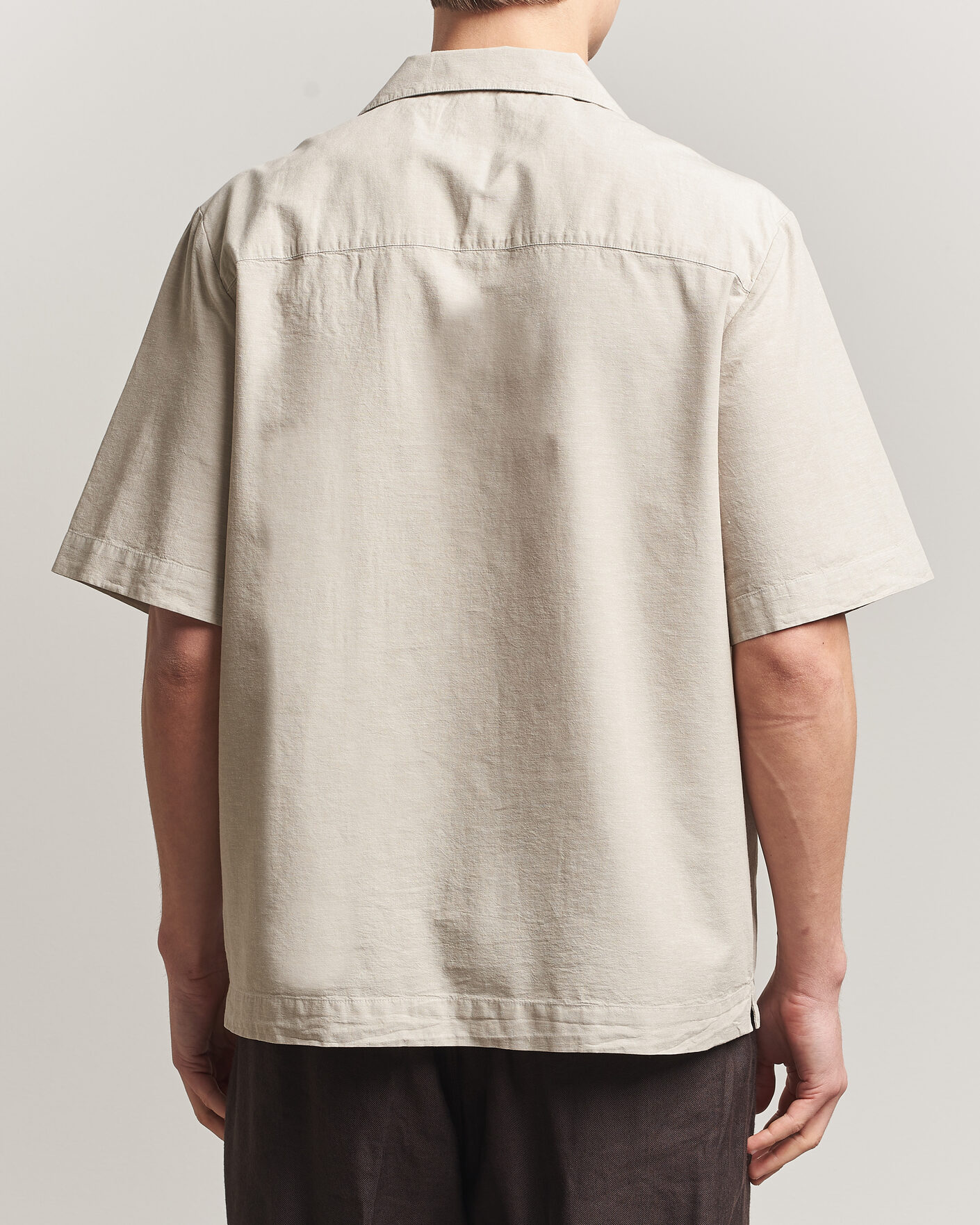 Uomini | Camicie | A.P.C. | Jude Cotton/Linen Short Sleeve Shirt Sage Green